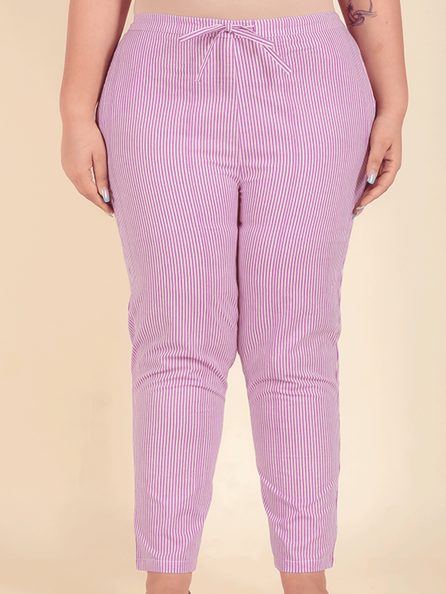 Soft Cotton Striped Pant