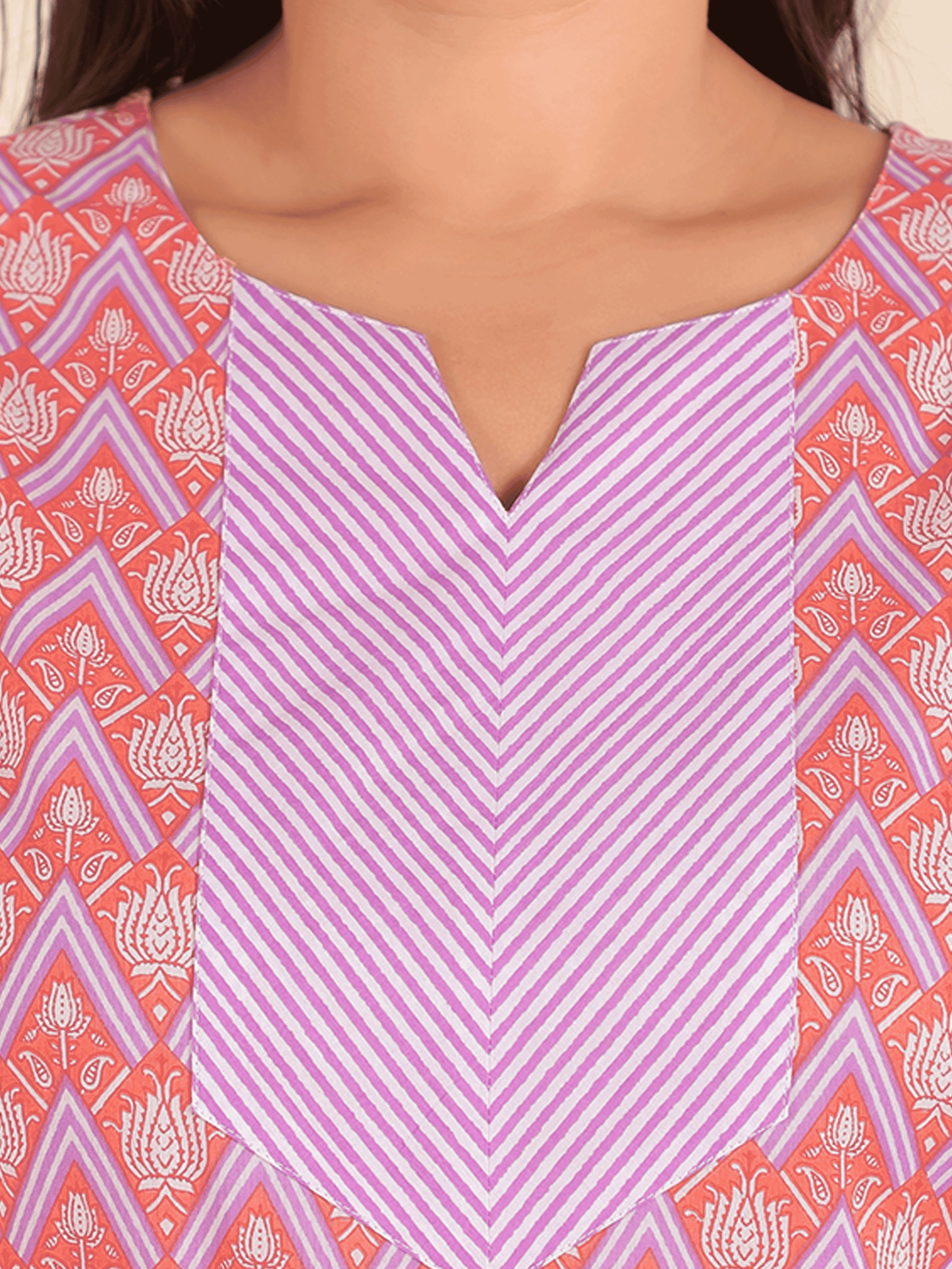 Soft Cotton Geometric Kurta