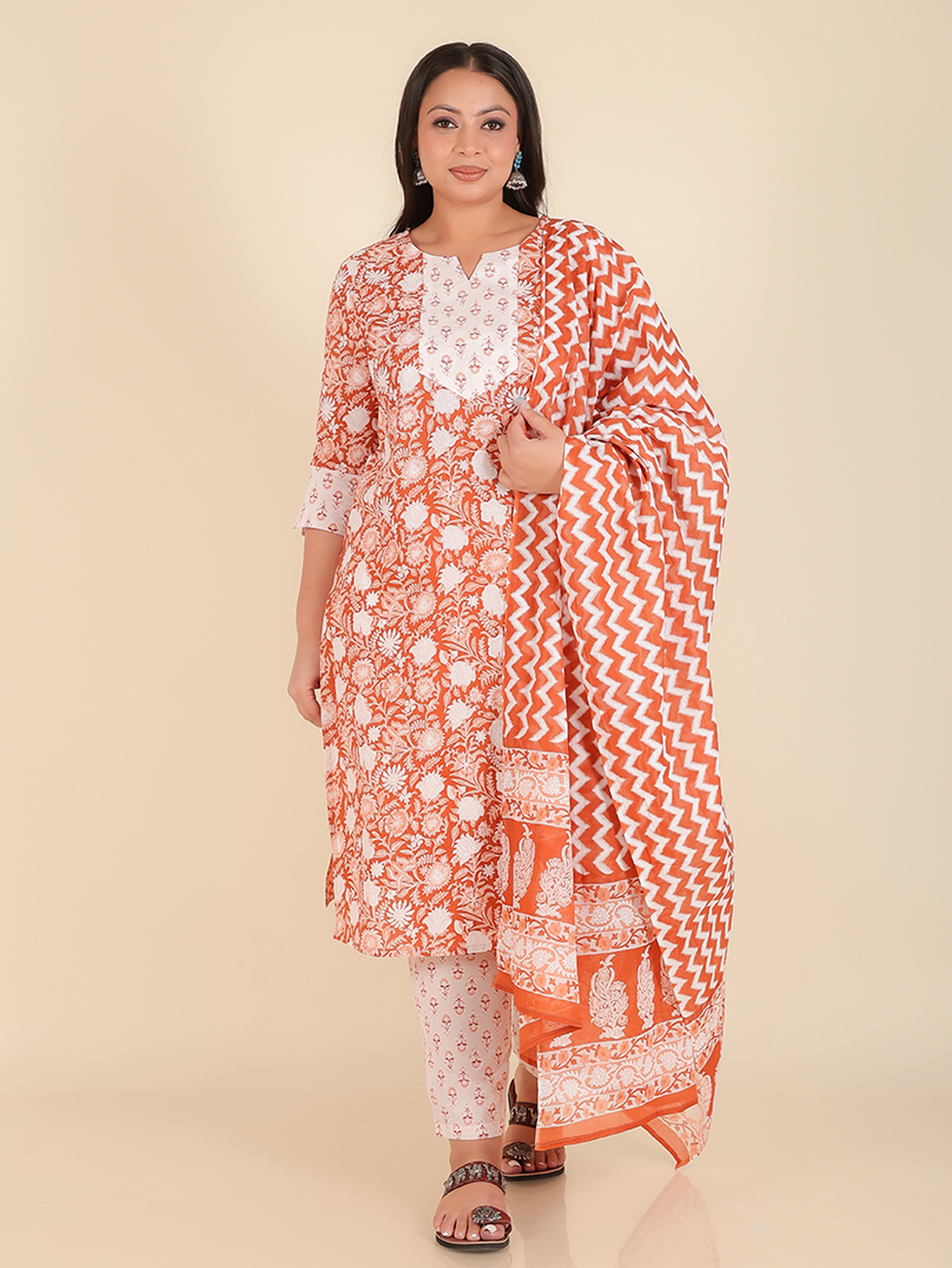 Voile Cotton Floral Dupatta