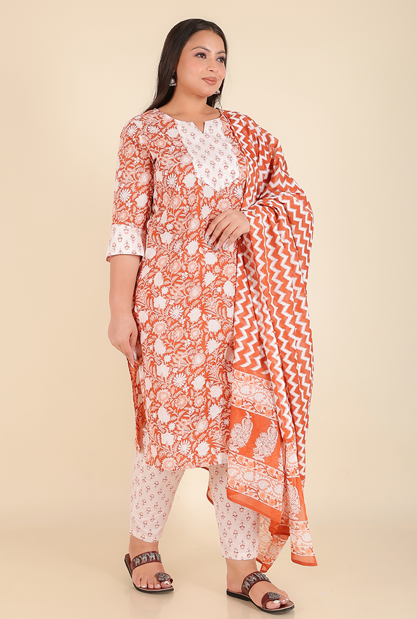 Voile Cotton Floral Dupatta