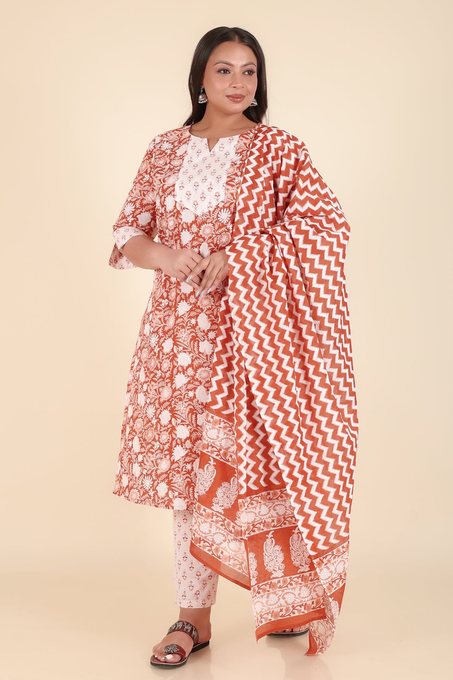 Soft Cotton Floral Kurta