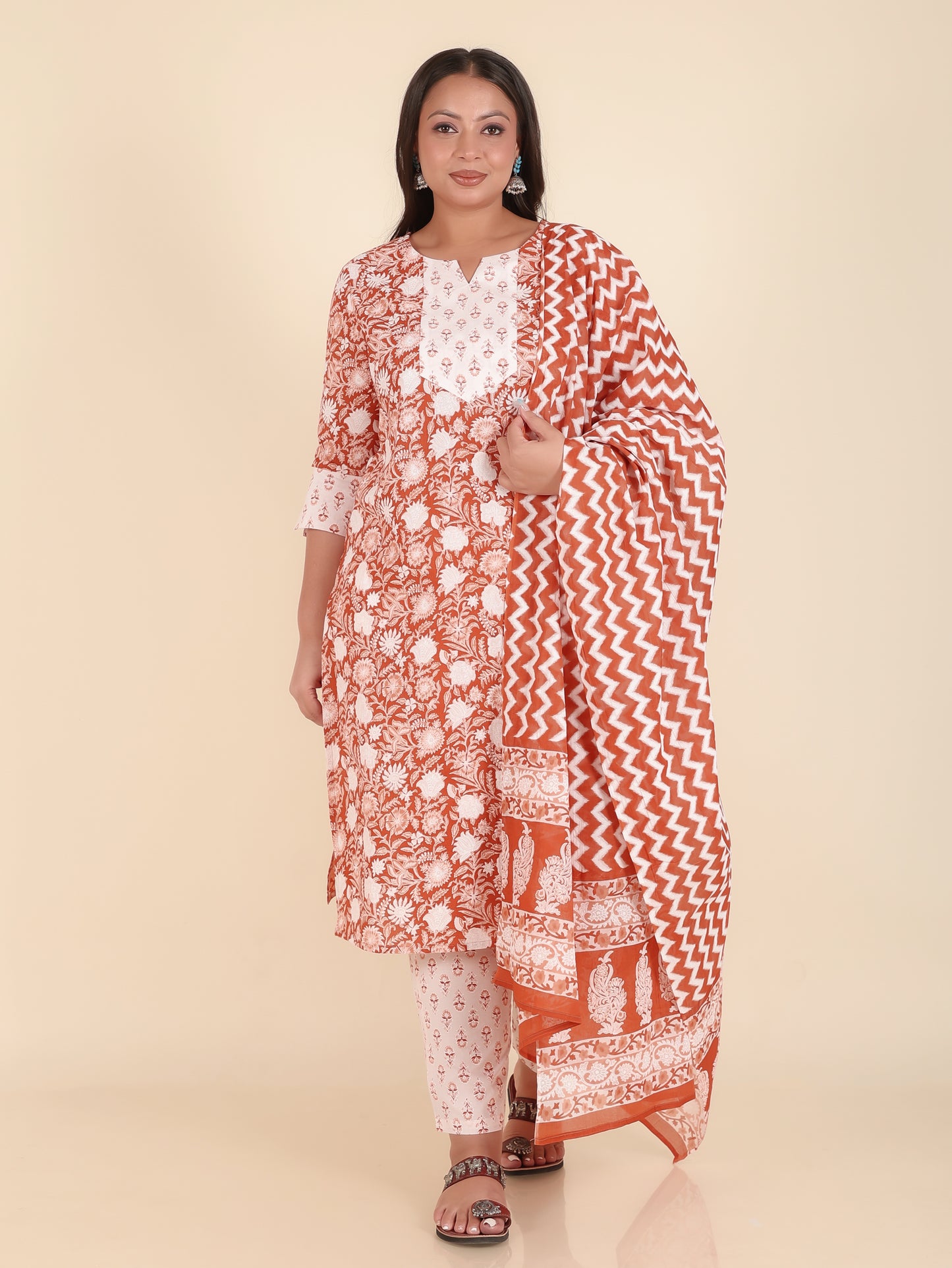 Soft Cotton Floral Kurta