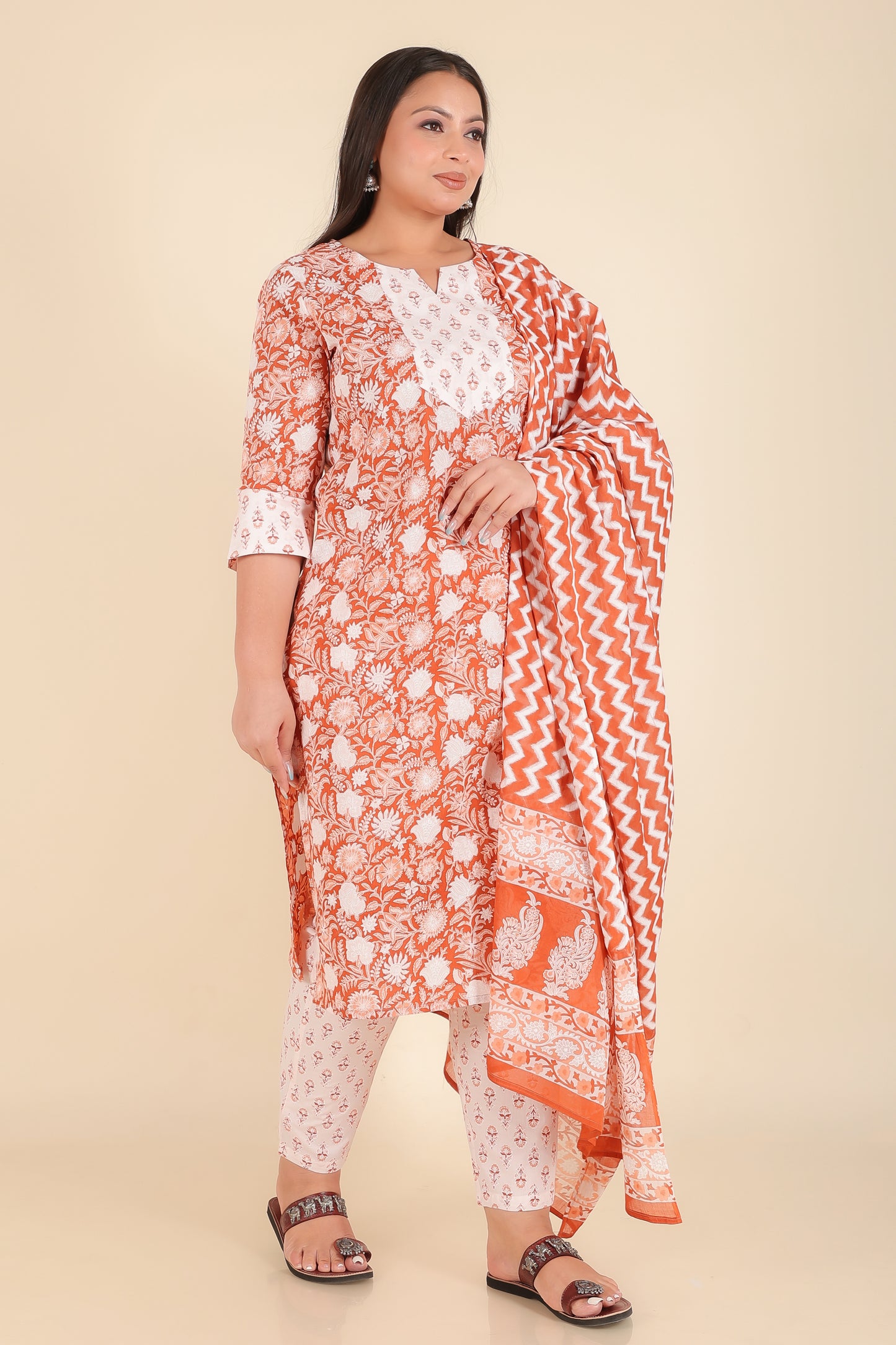 Soft Cotton Floral Kurta