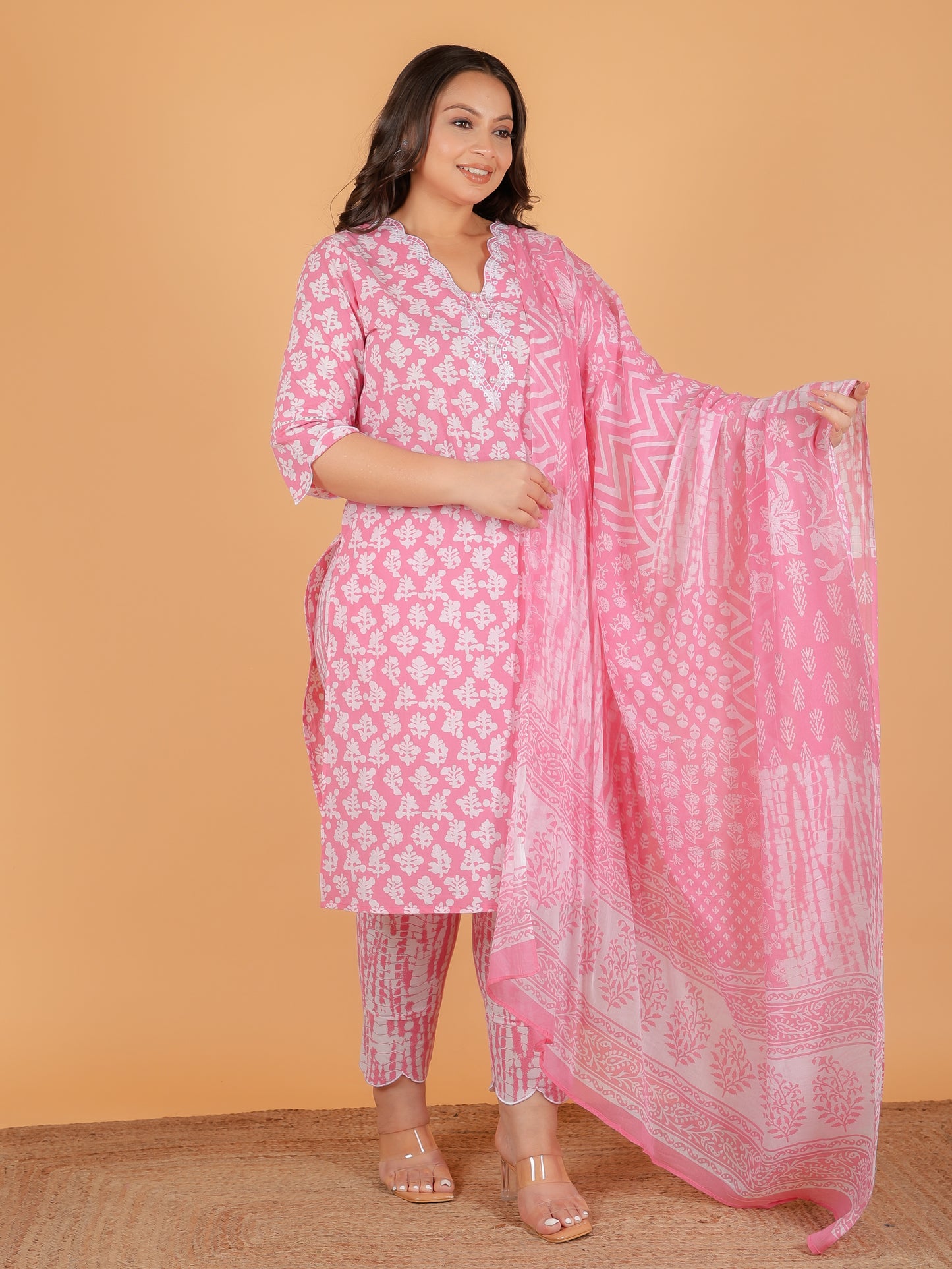 Soft Cotton Floral Kurta