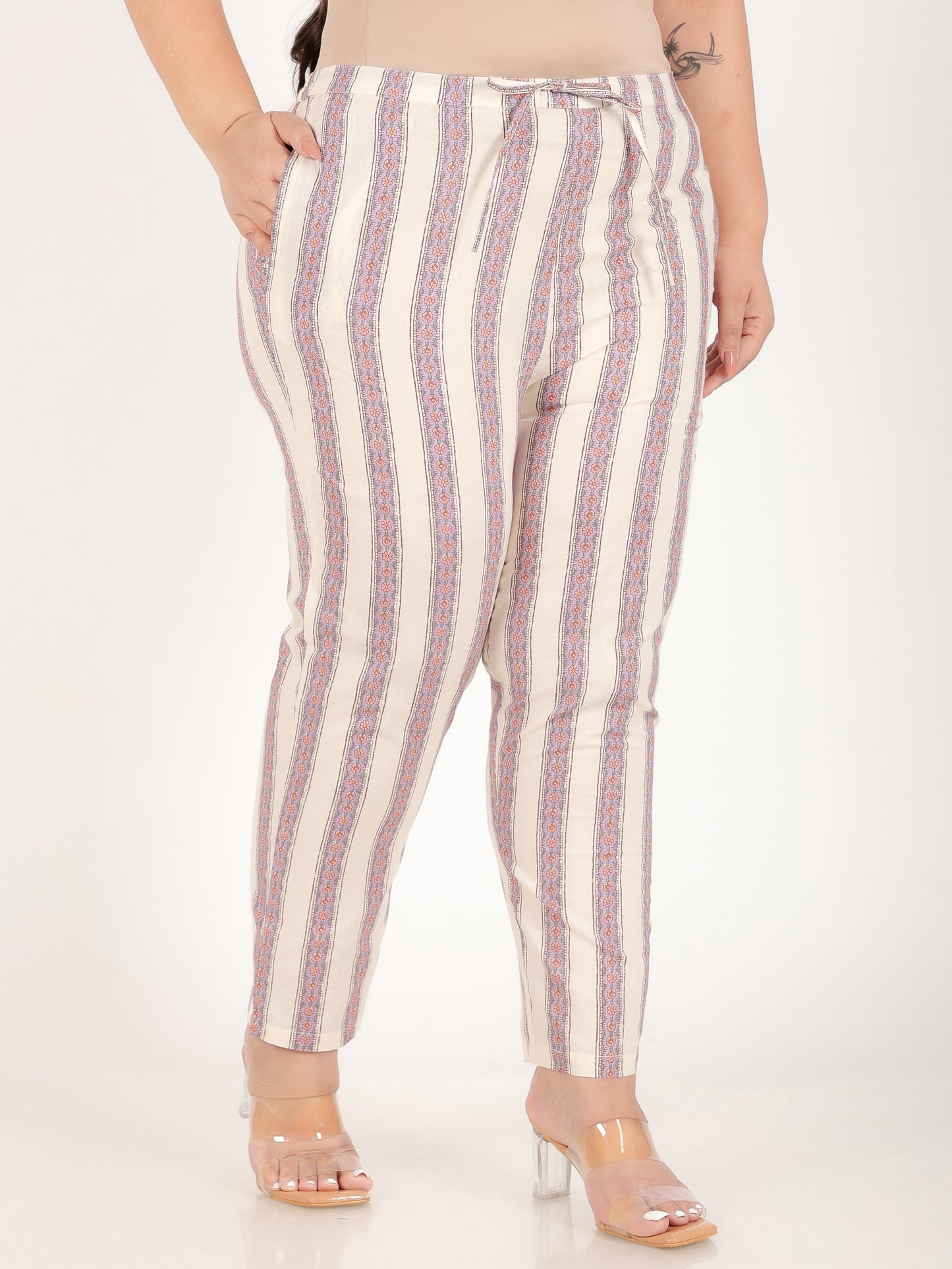 Soft Cotton Striped Pant