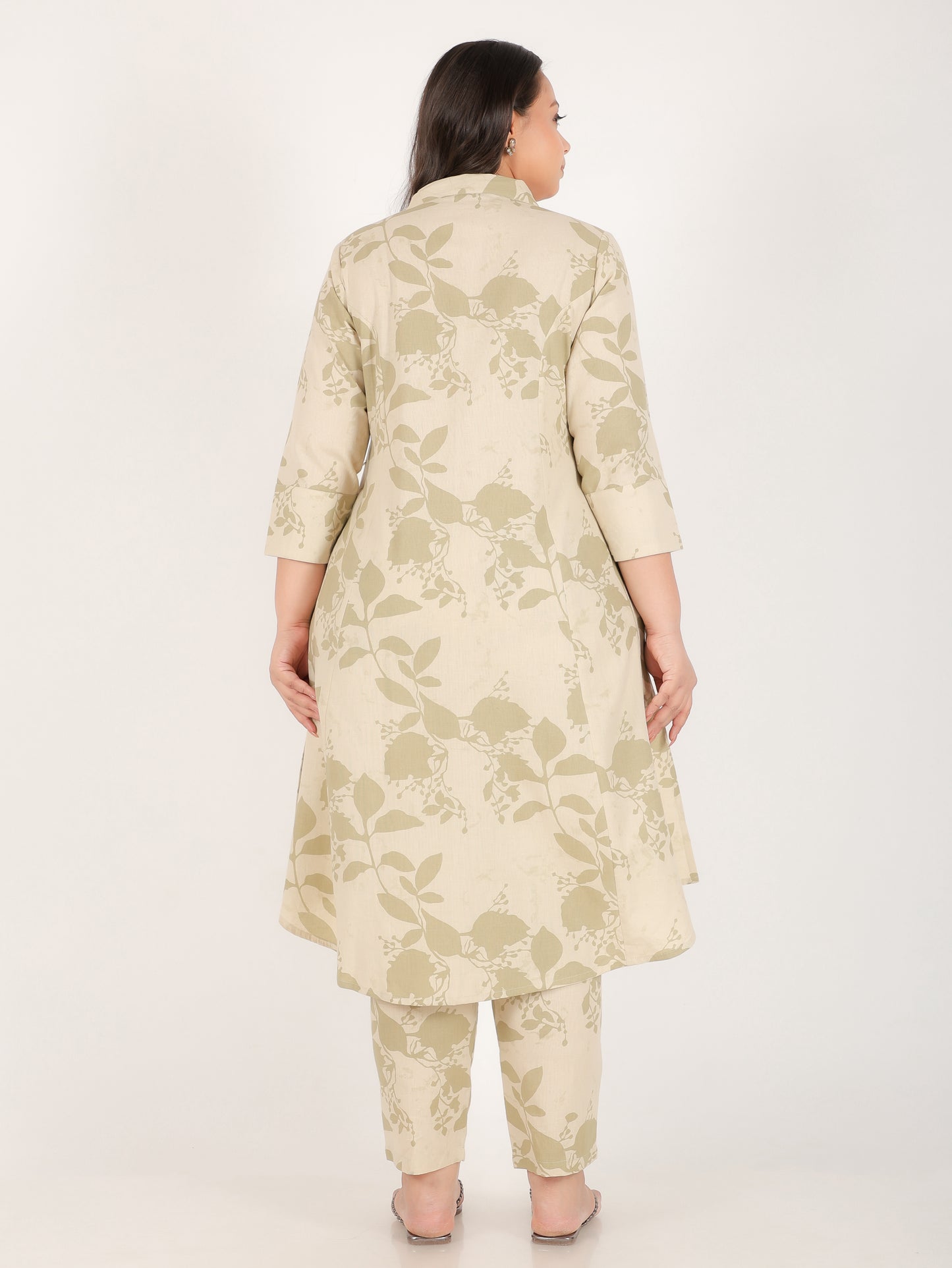 Linen Cotton Foliage Kurta