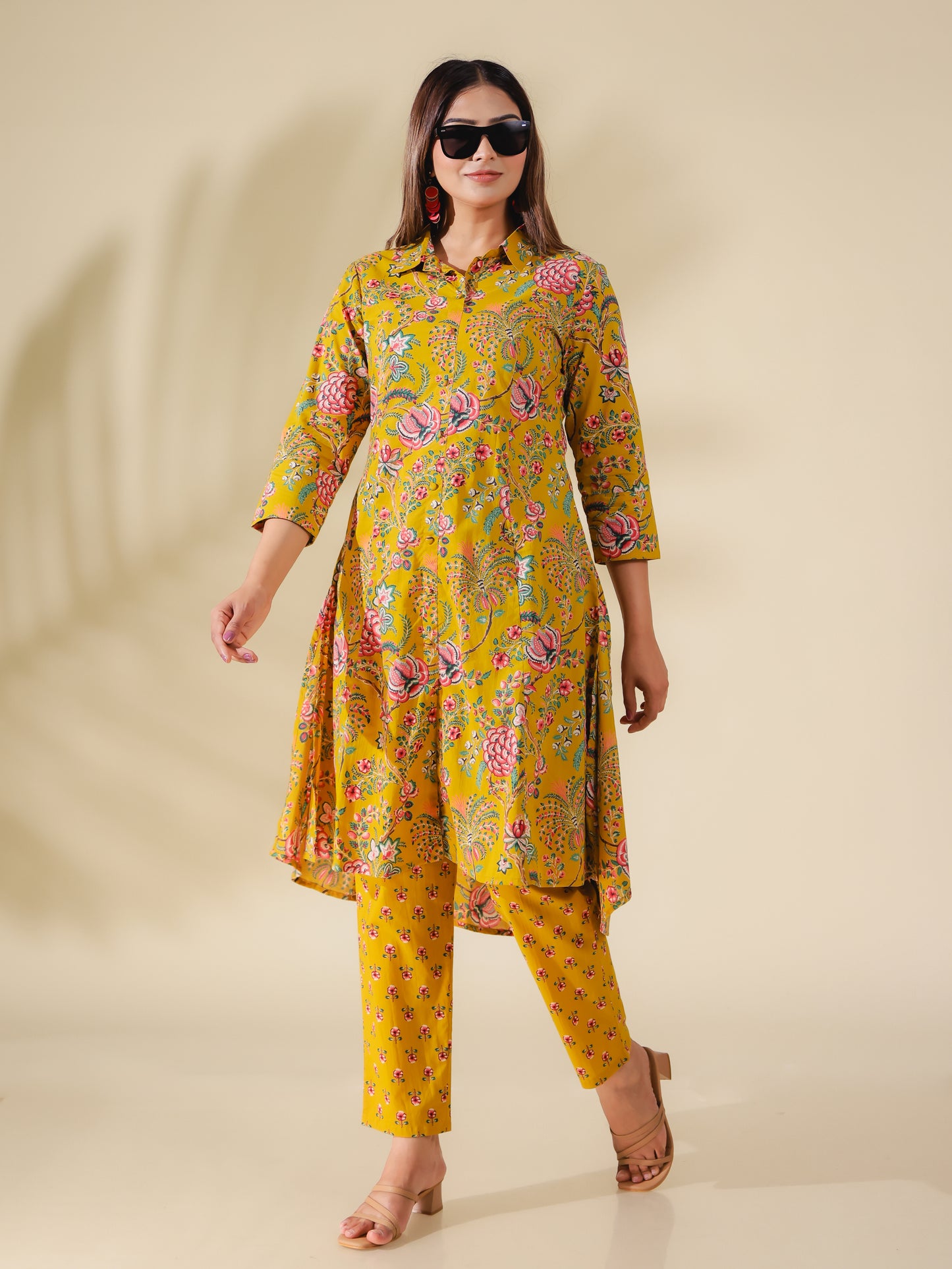 Soft Cotton Foliage Kurta