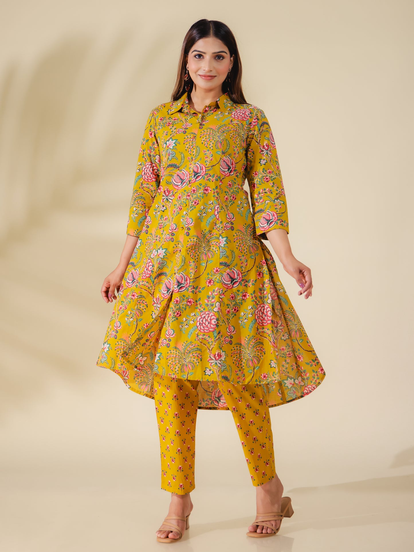 Soft Cotton Foliage Kurta