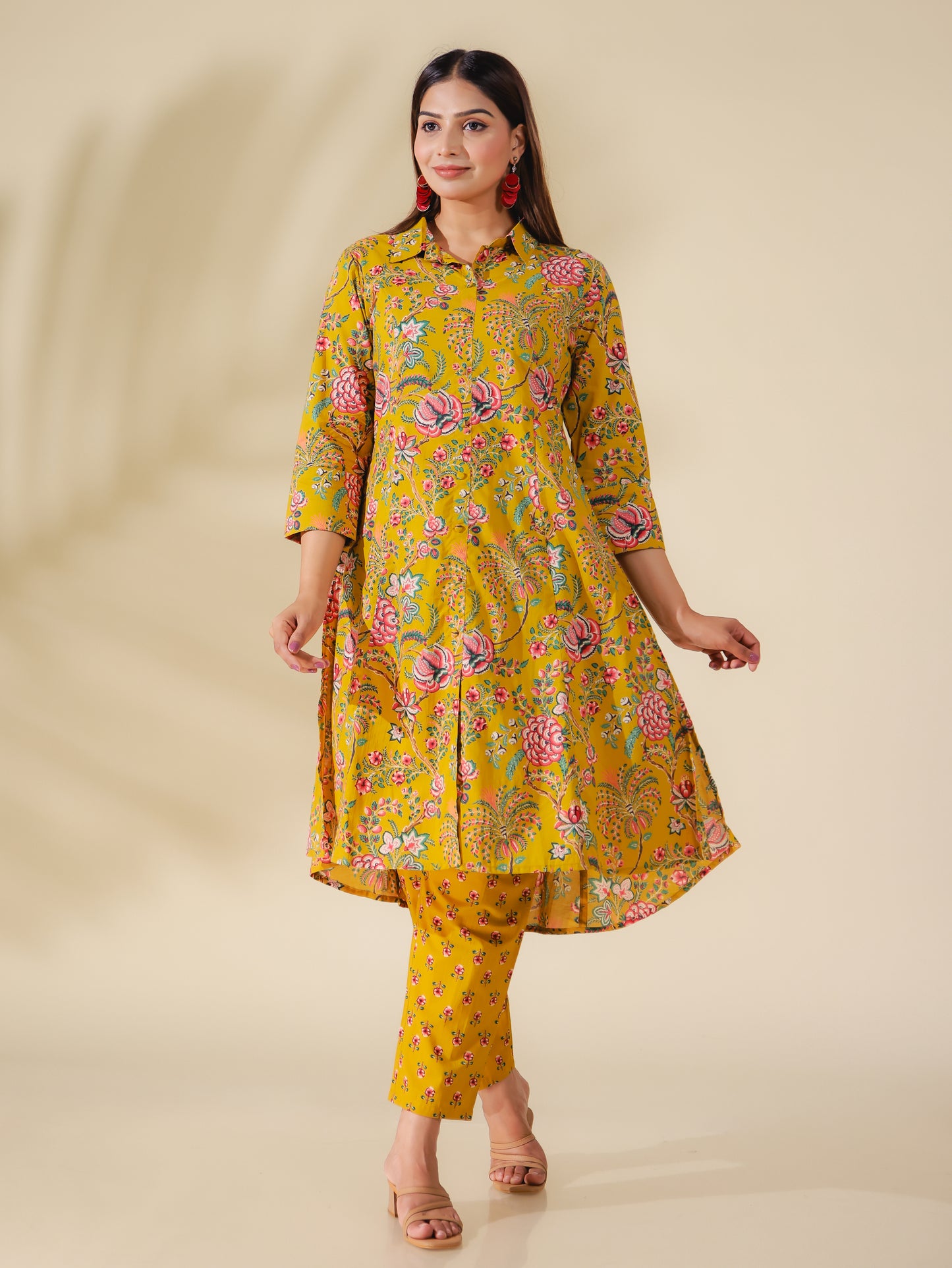 Soft Cotton Foliage Kurta