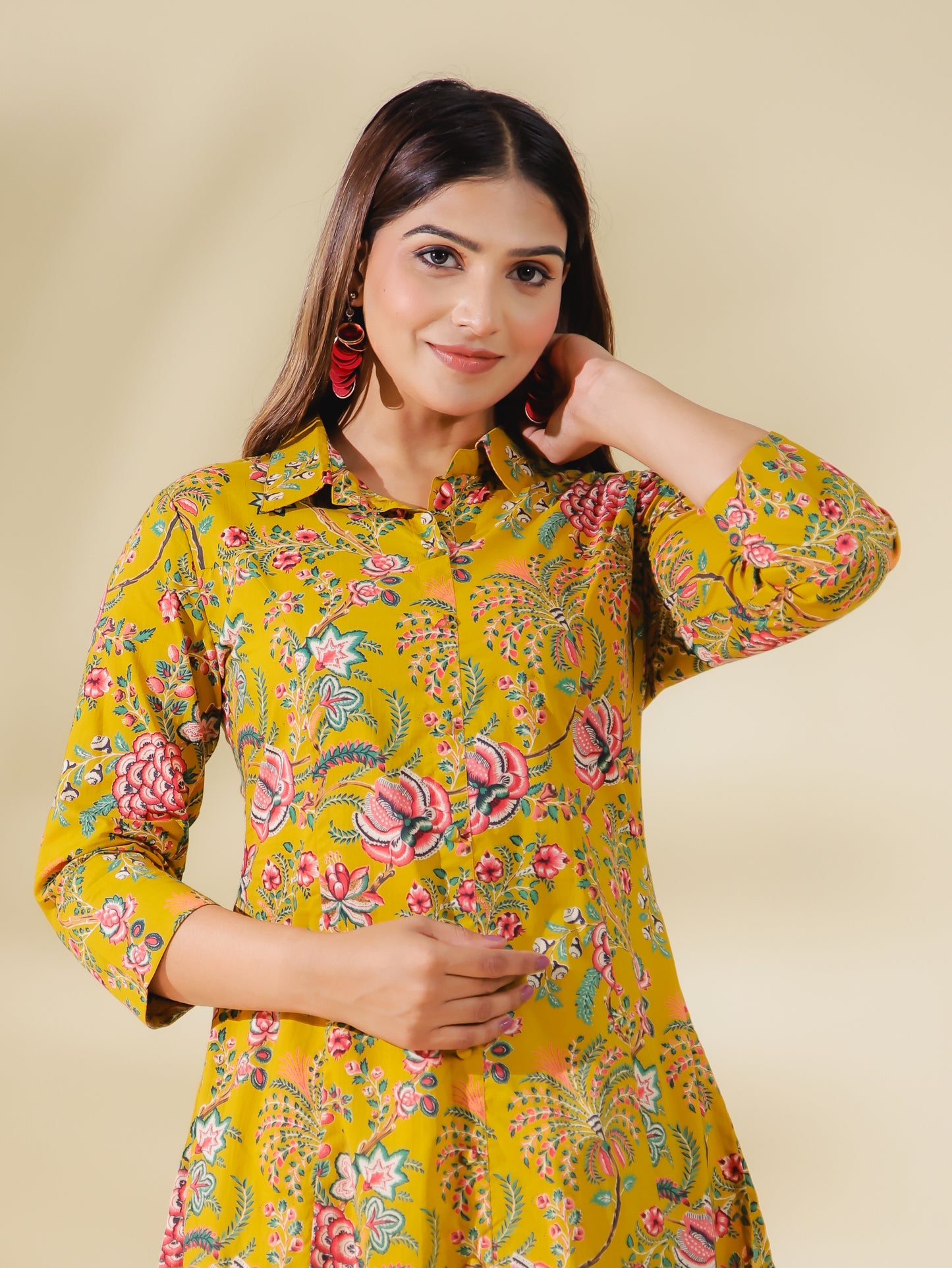 Soft Cotton Foliage Kurta