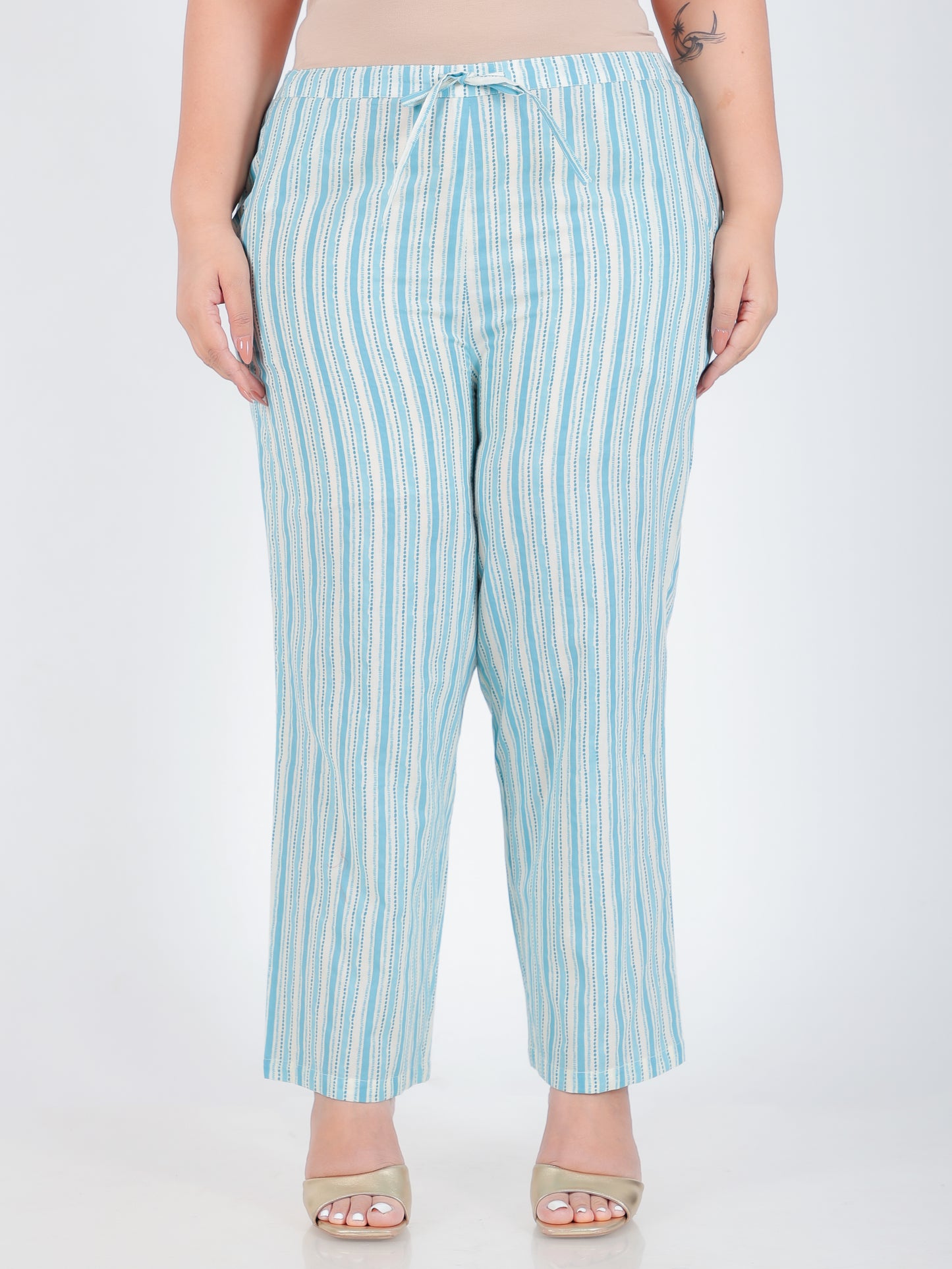 Soft Cotton Striped Pant