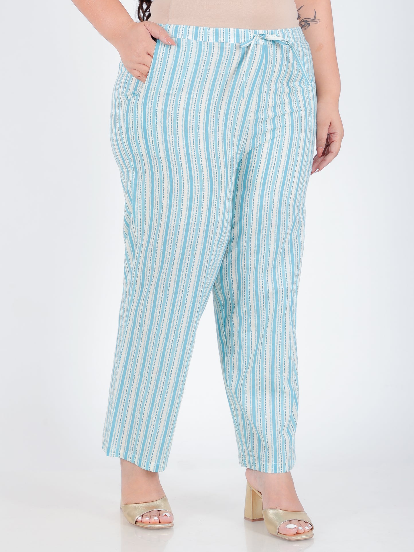 Soft Cotton Striped Pant