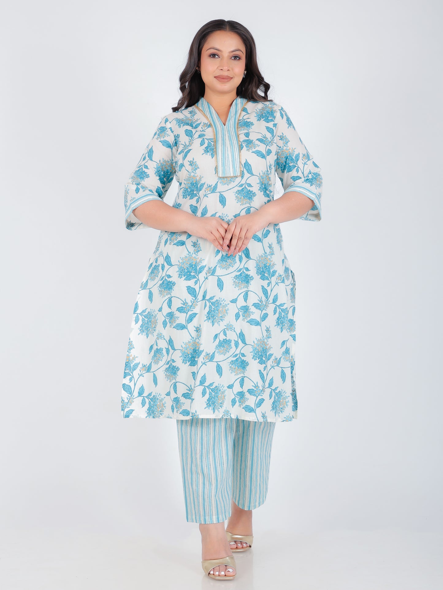 Soft Cotton Floral Kurta