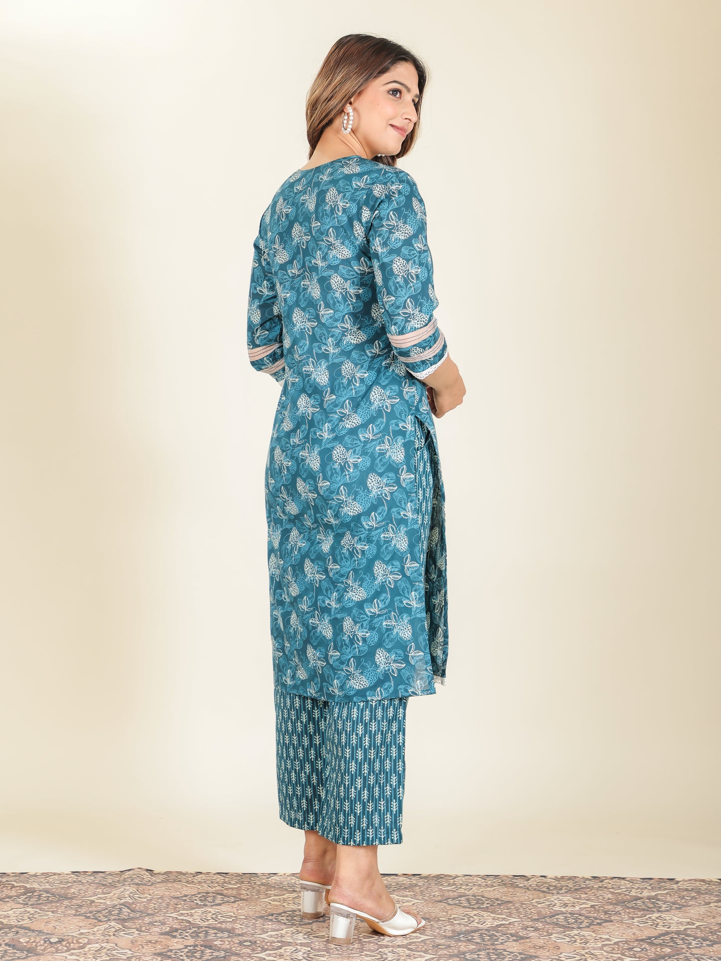 Soft Cotton Floral Kurta