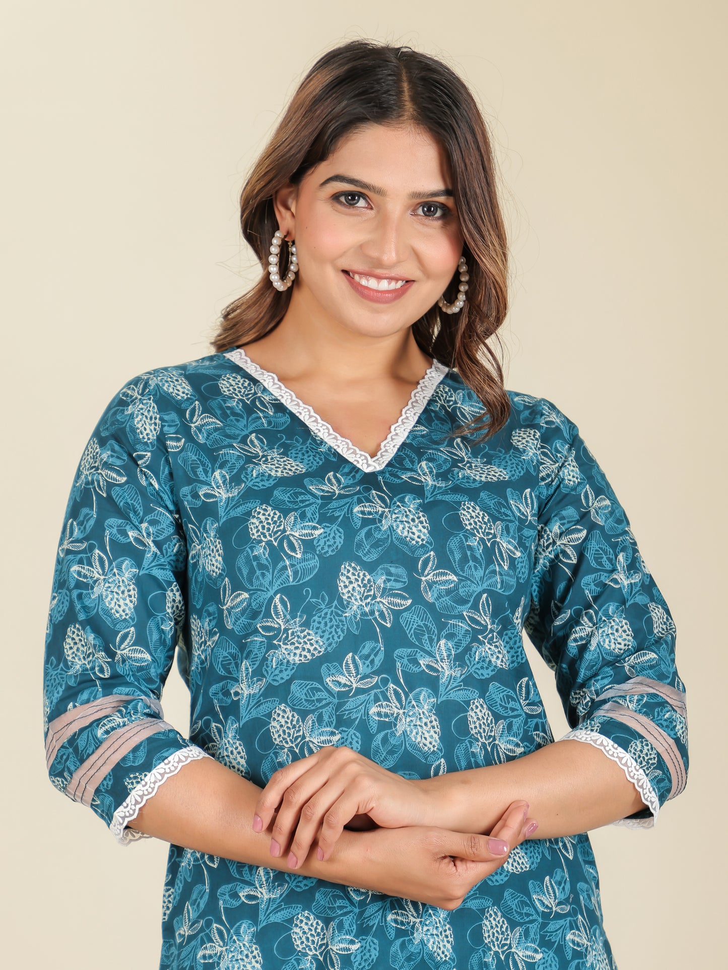 Soft Cotton Floral Kurta