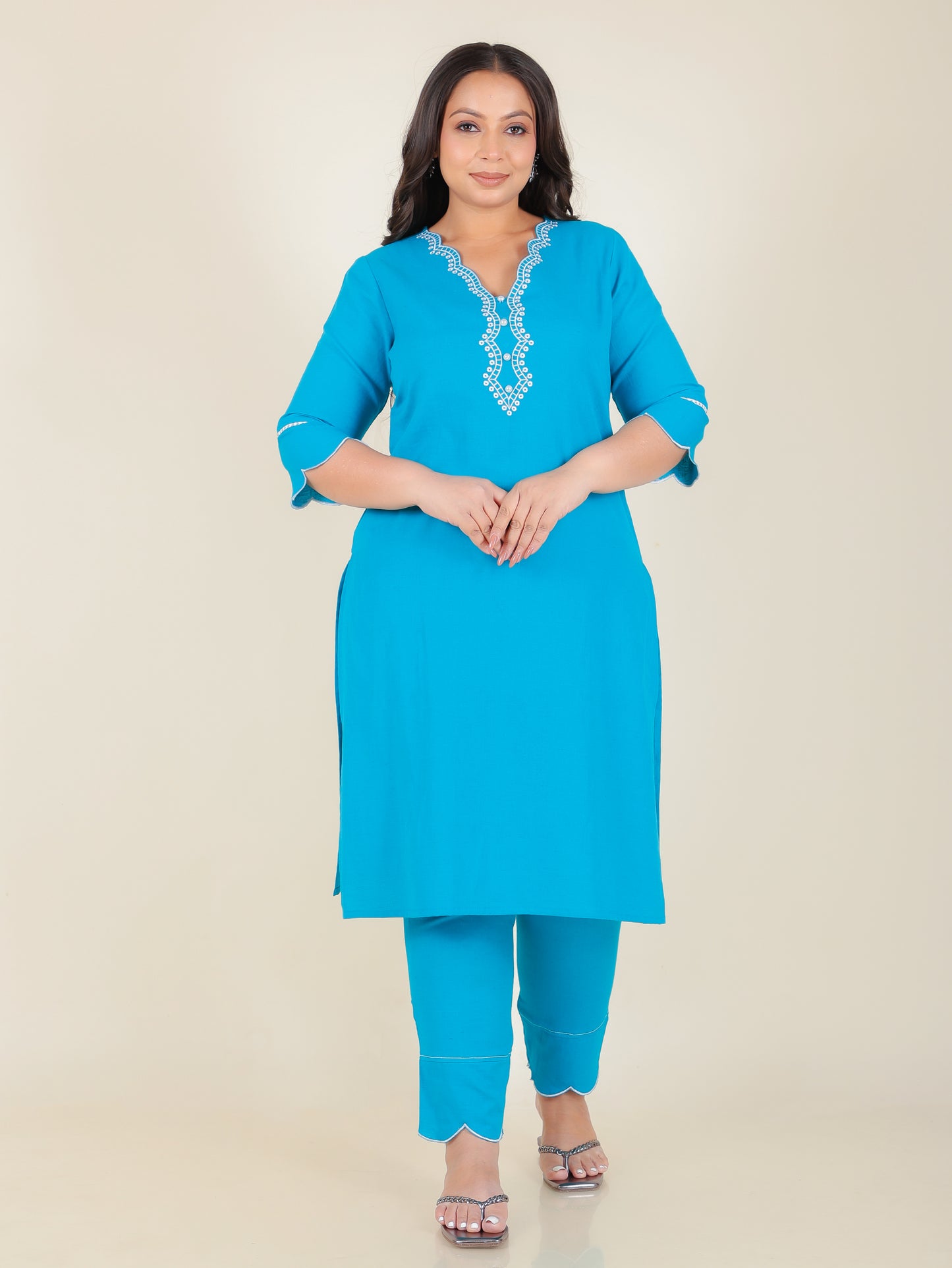 Linen Cotton Solid Kurta