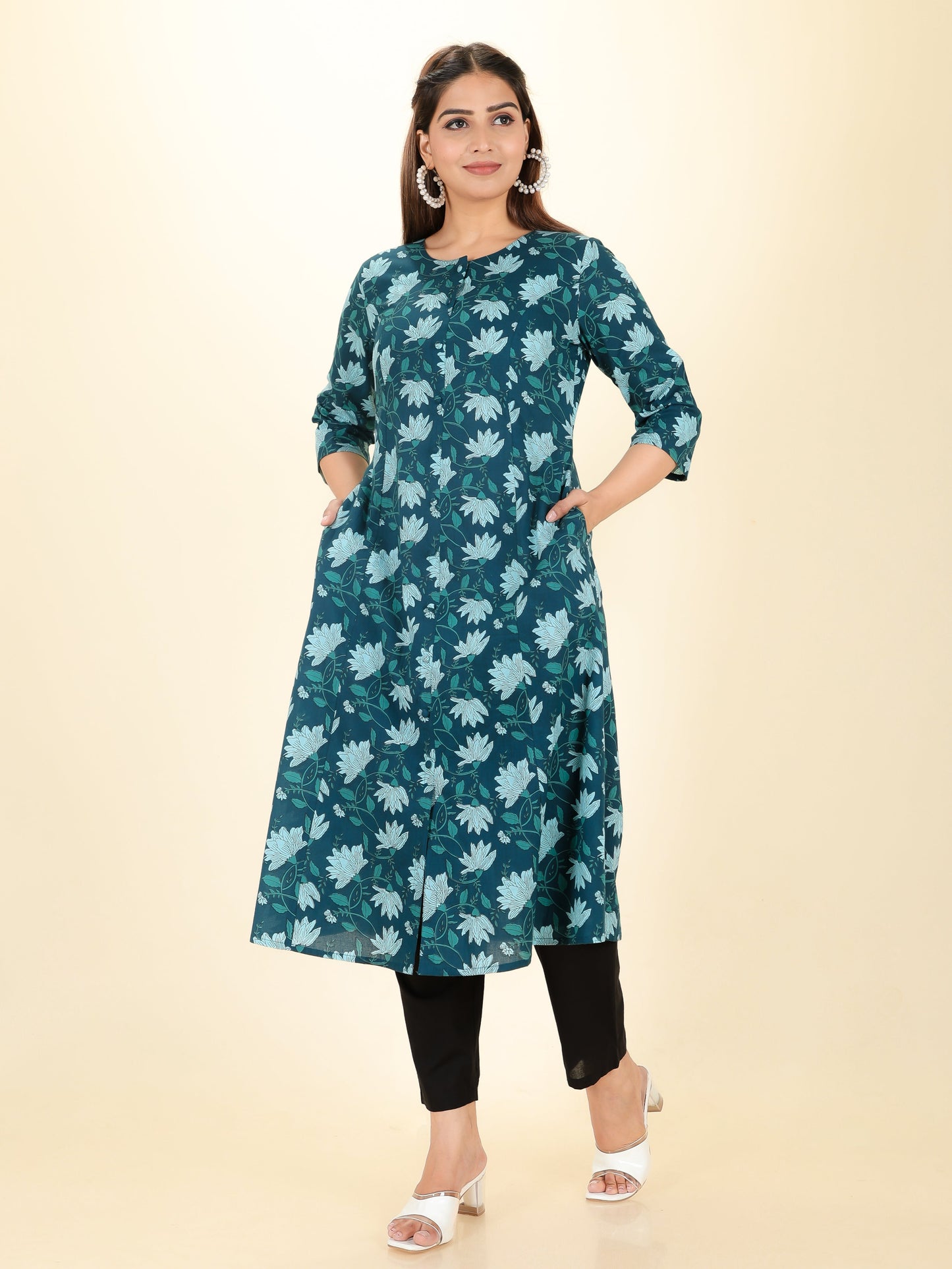 Soft Cotton Floral Kurta