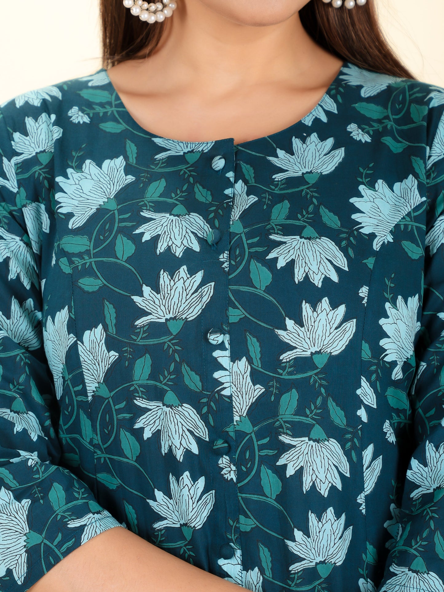 Soft Cotton Floral Kurta