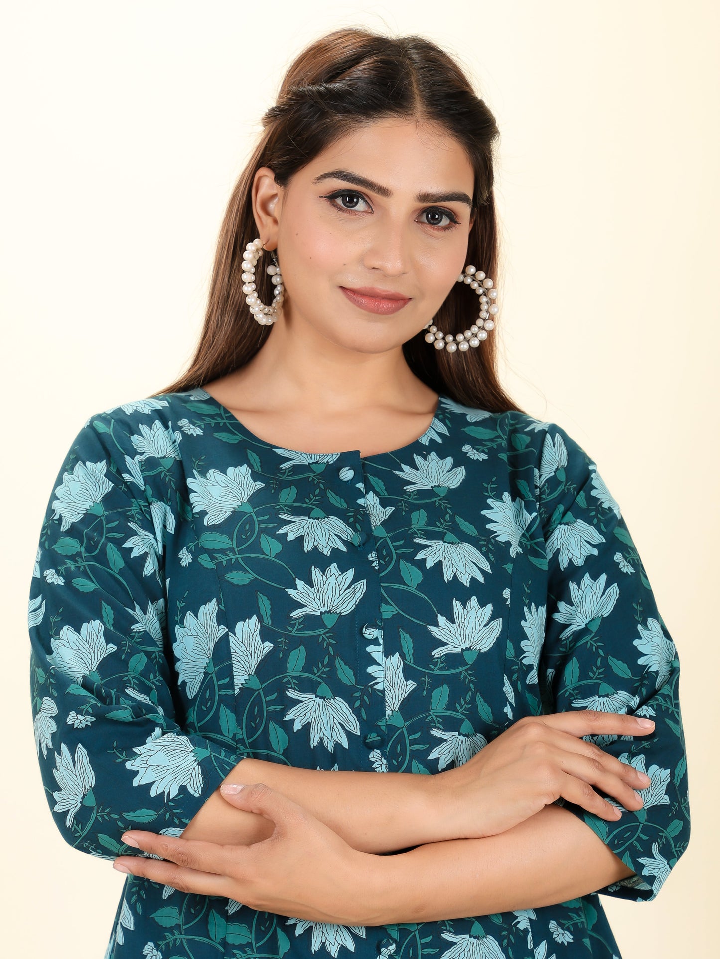 Soft Cotton Floral Kurta