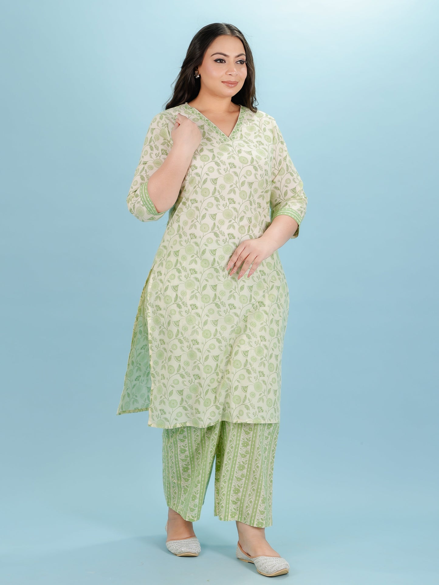 Soft Cotton Floral Kurta