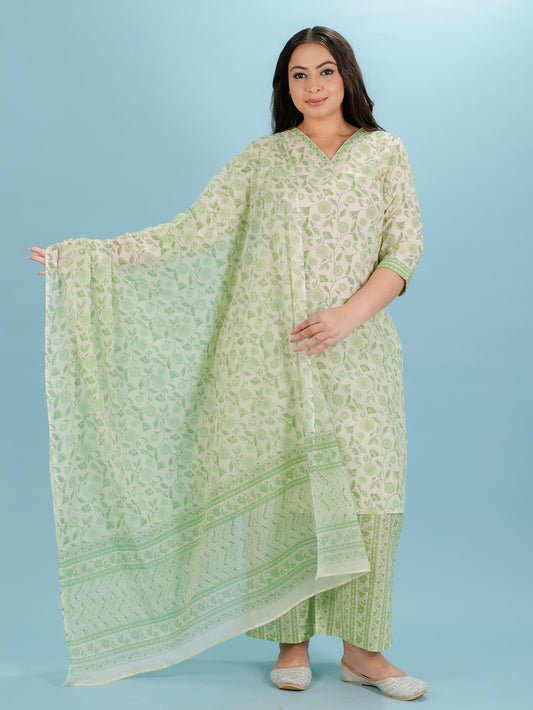 Soft Cotton Floral Kurta