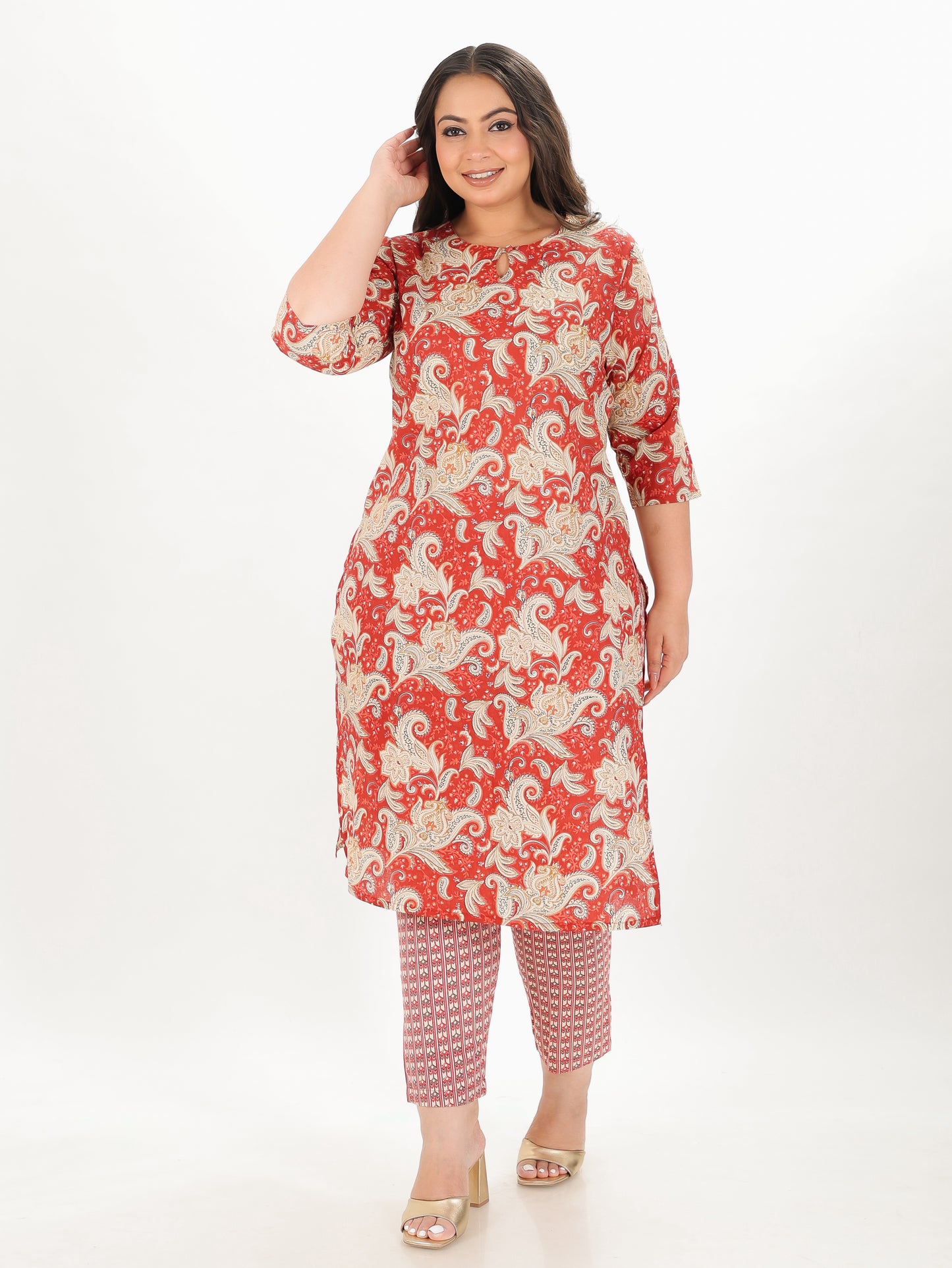 Soft Cotton Floral Kurta