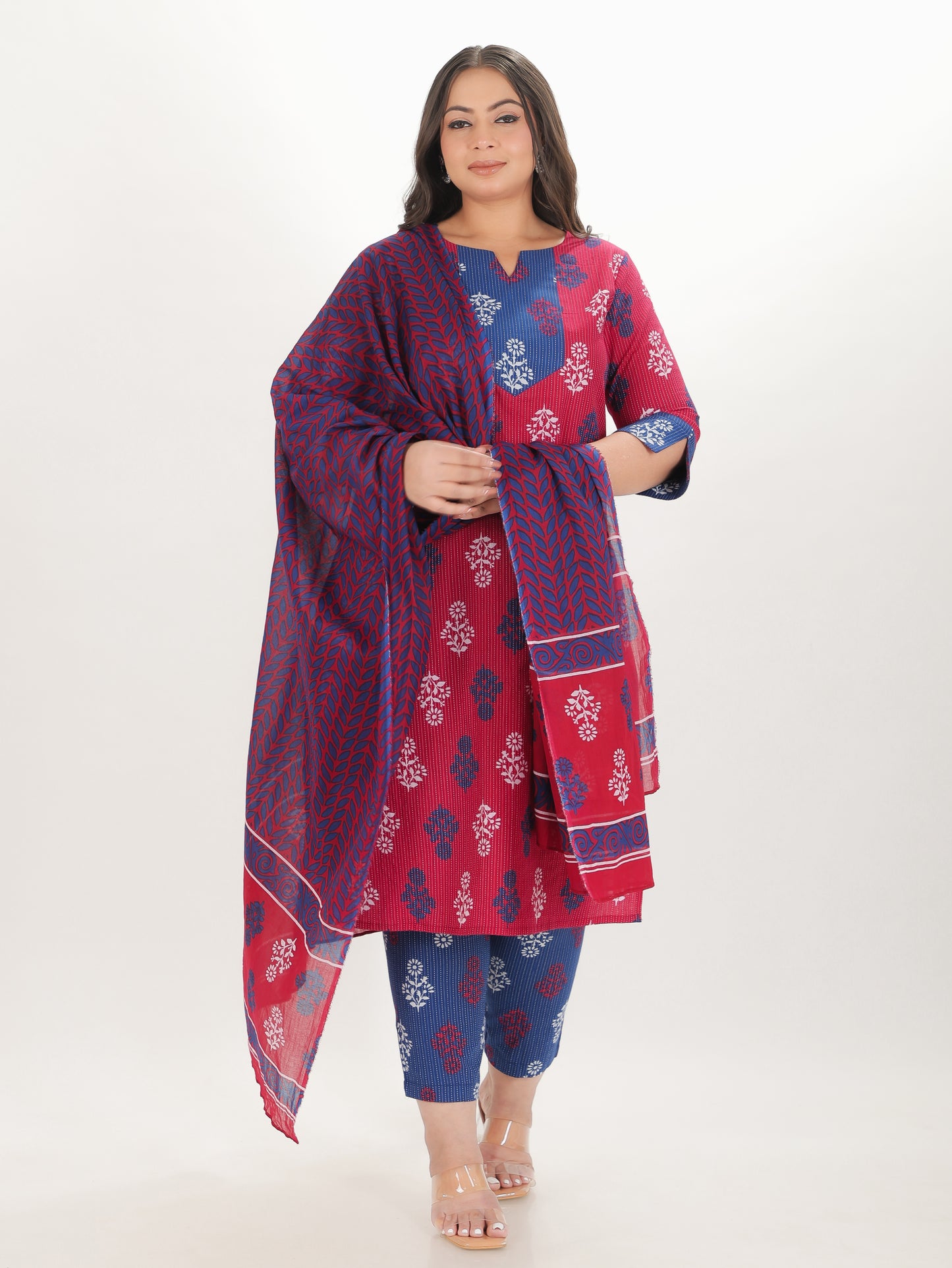 Kantha Cotton Floral Kurta