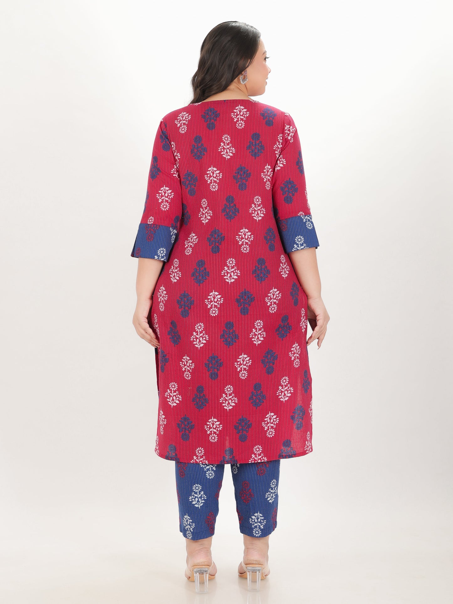 Kantha Cotton Floral Kurta