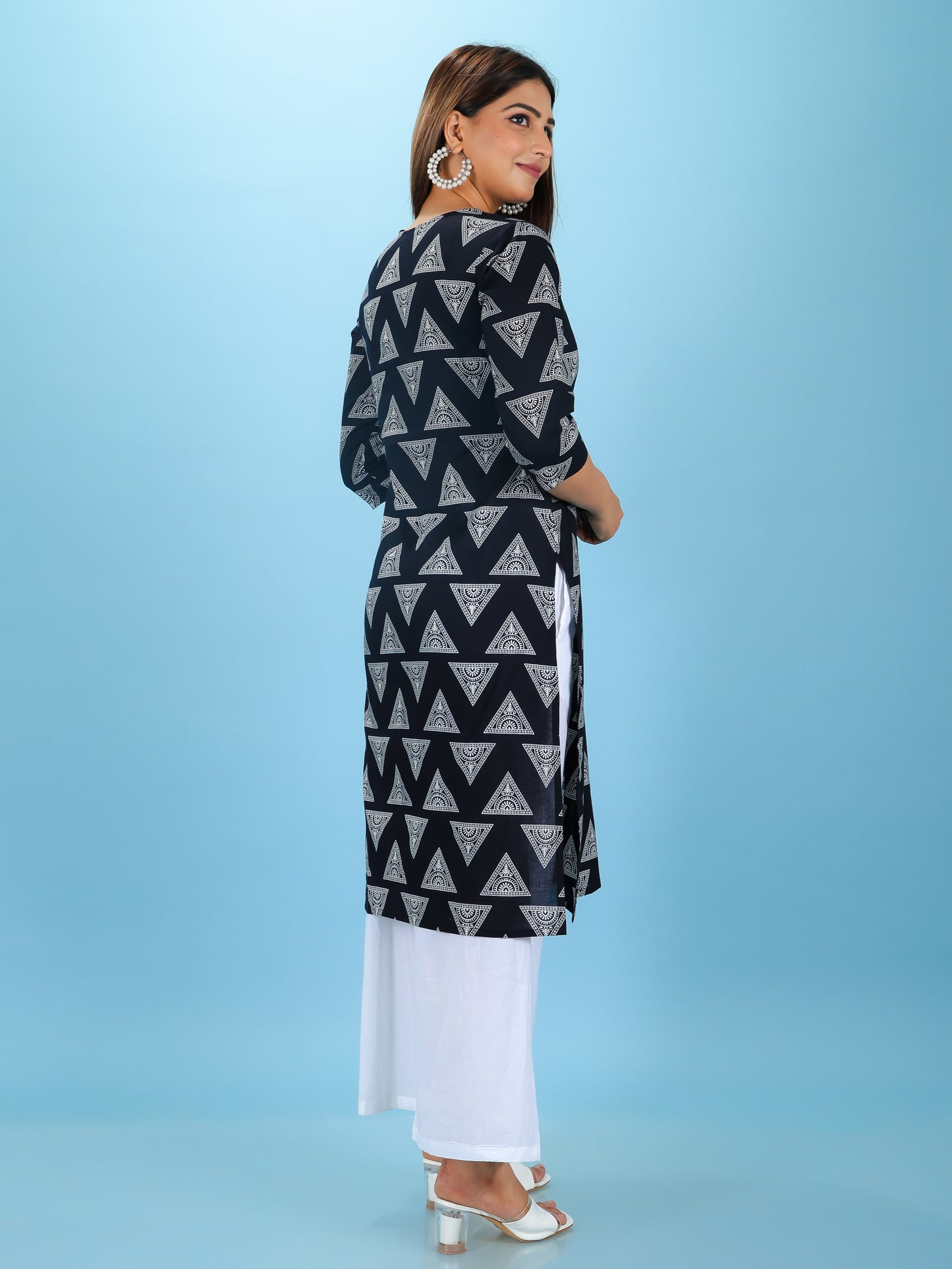 Soft Cotton Geometric Kurta