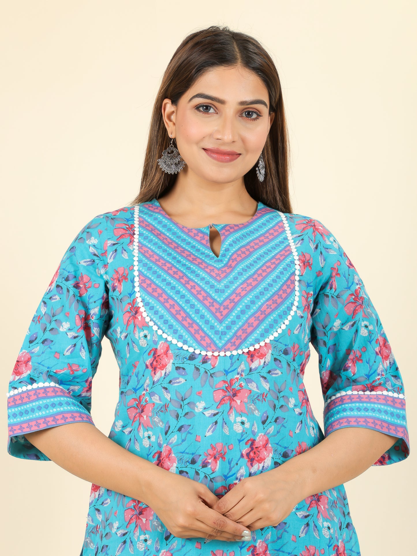 Soft Cotton Floral Kurta