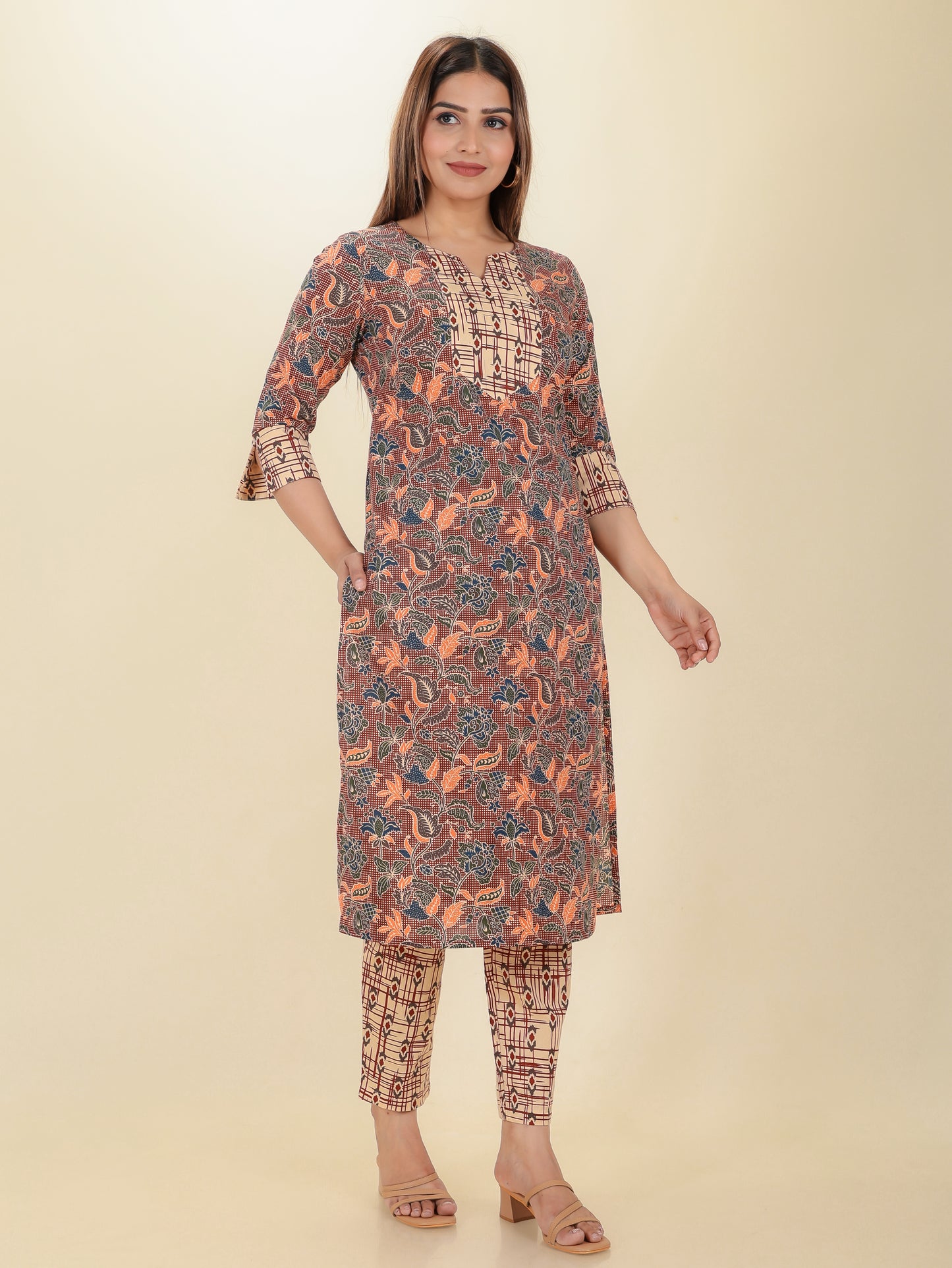 Soft Cotton Floral Kurta