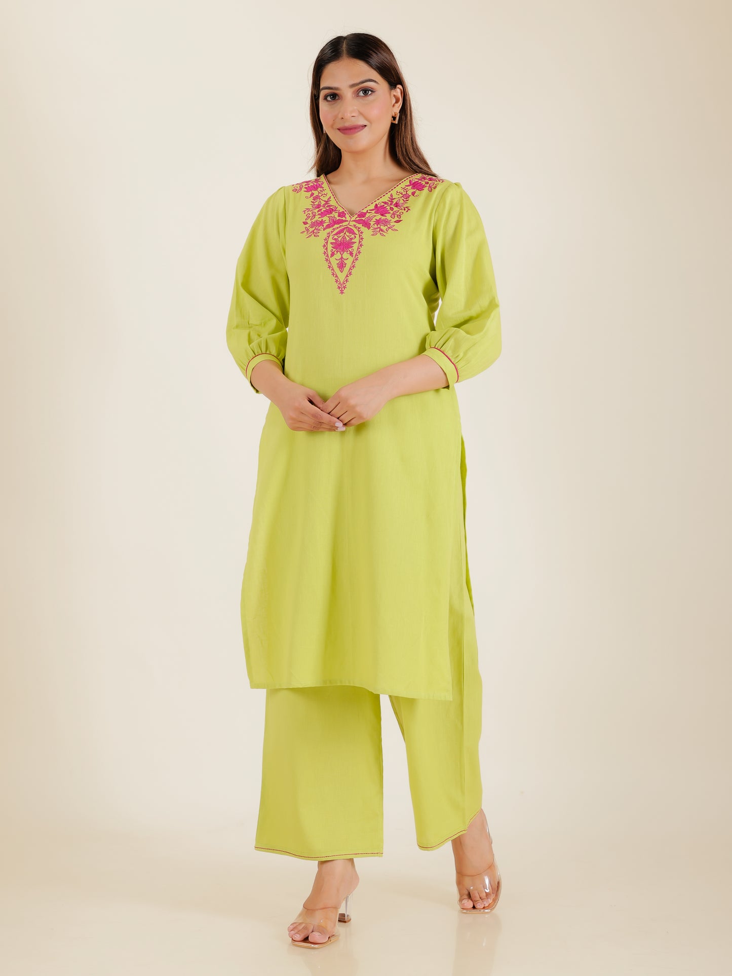 Linen Cotton Solid Kurta