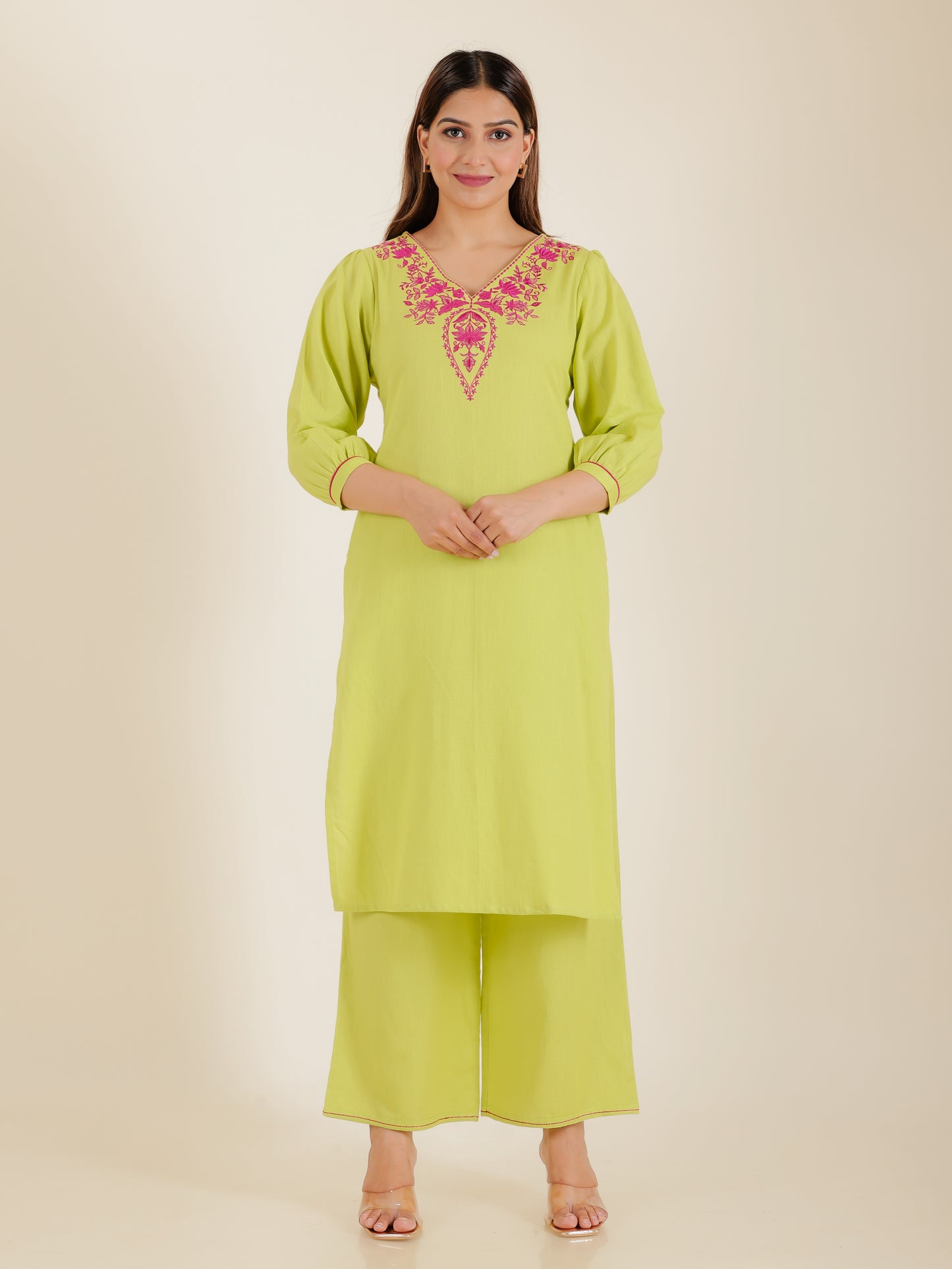 Linen Cotton Solid Kurta