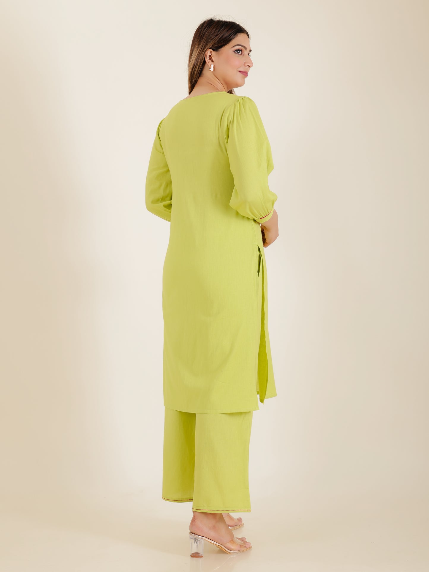 Linen Cotton Solid Kurta