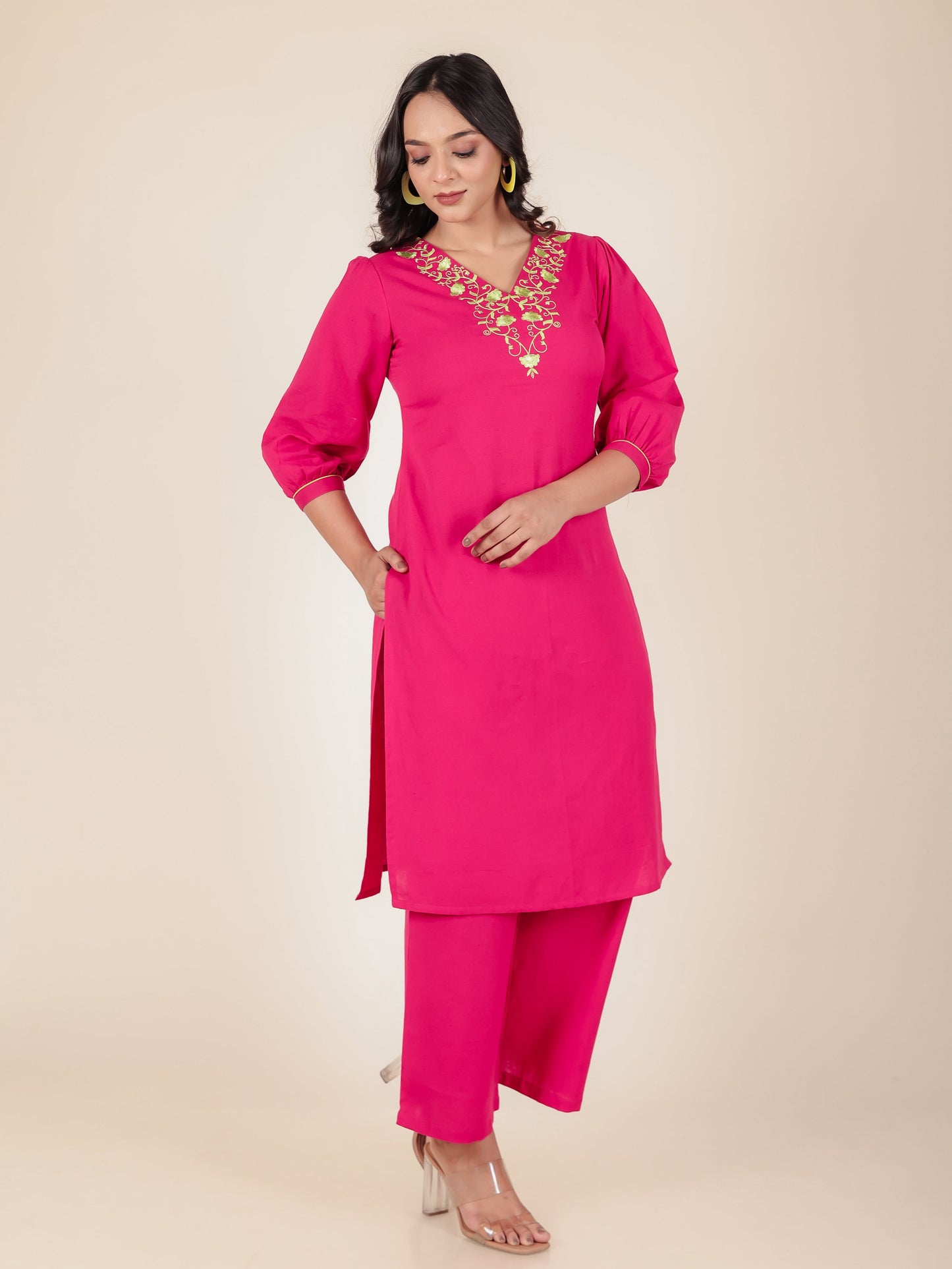 Linen Cotton Solid Kurta