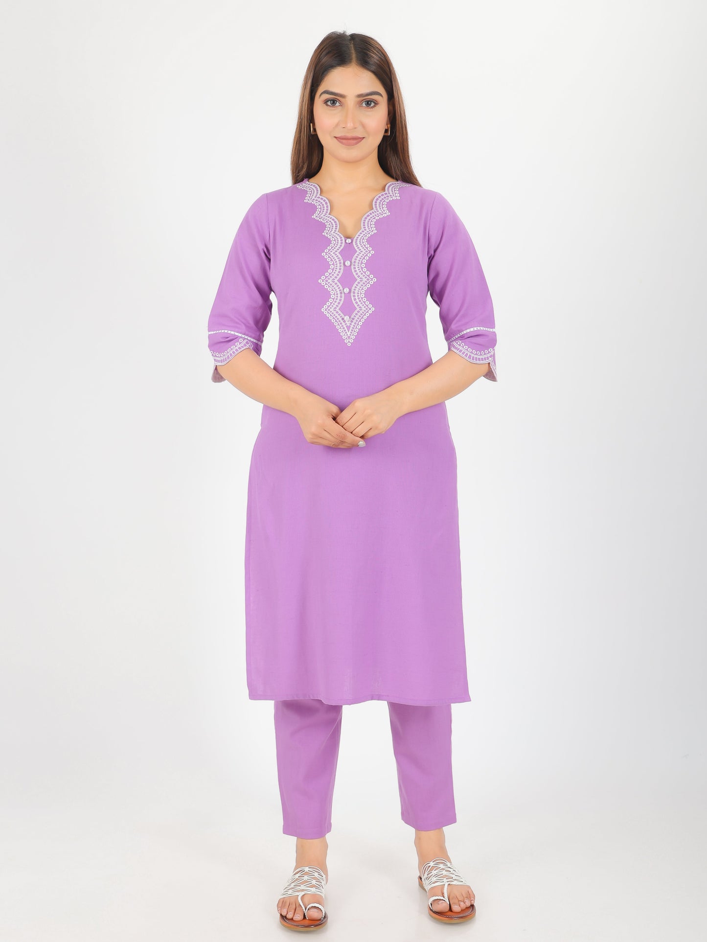 Linen Cotton Solid Kurta