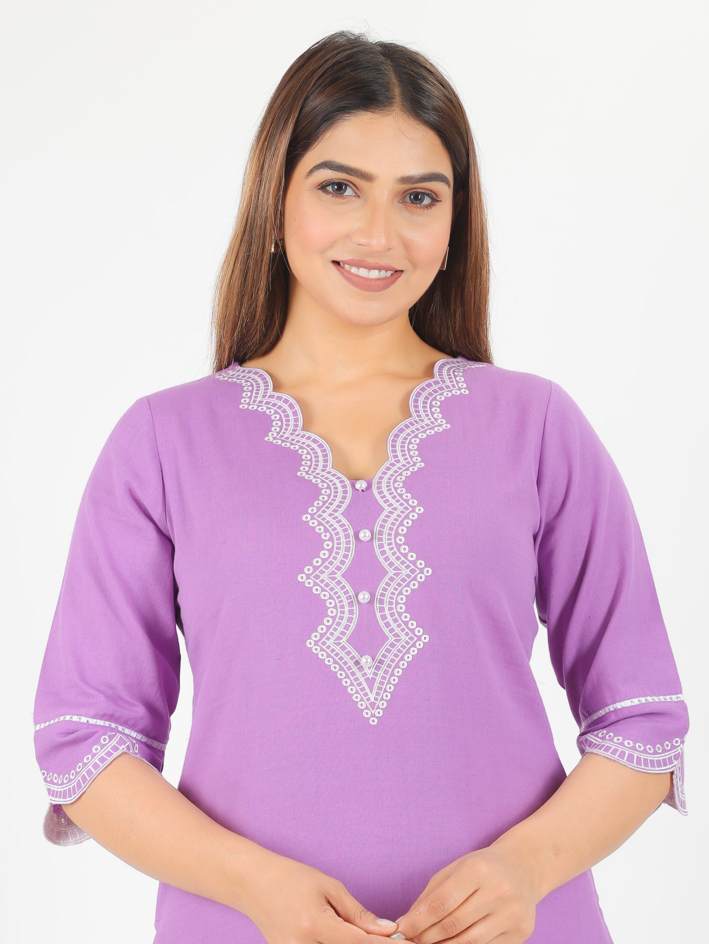 Linen Cotton Solid Kurta