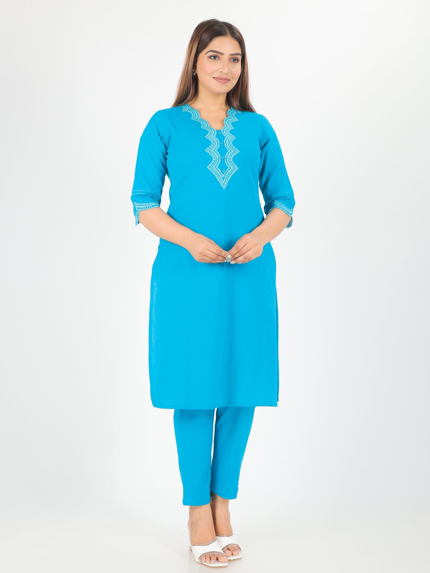 Linen Cotton Solid Kurta