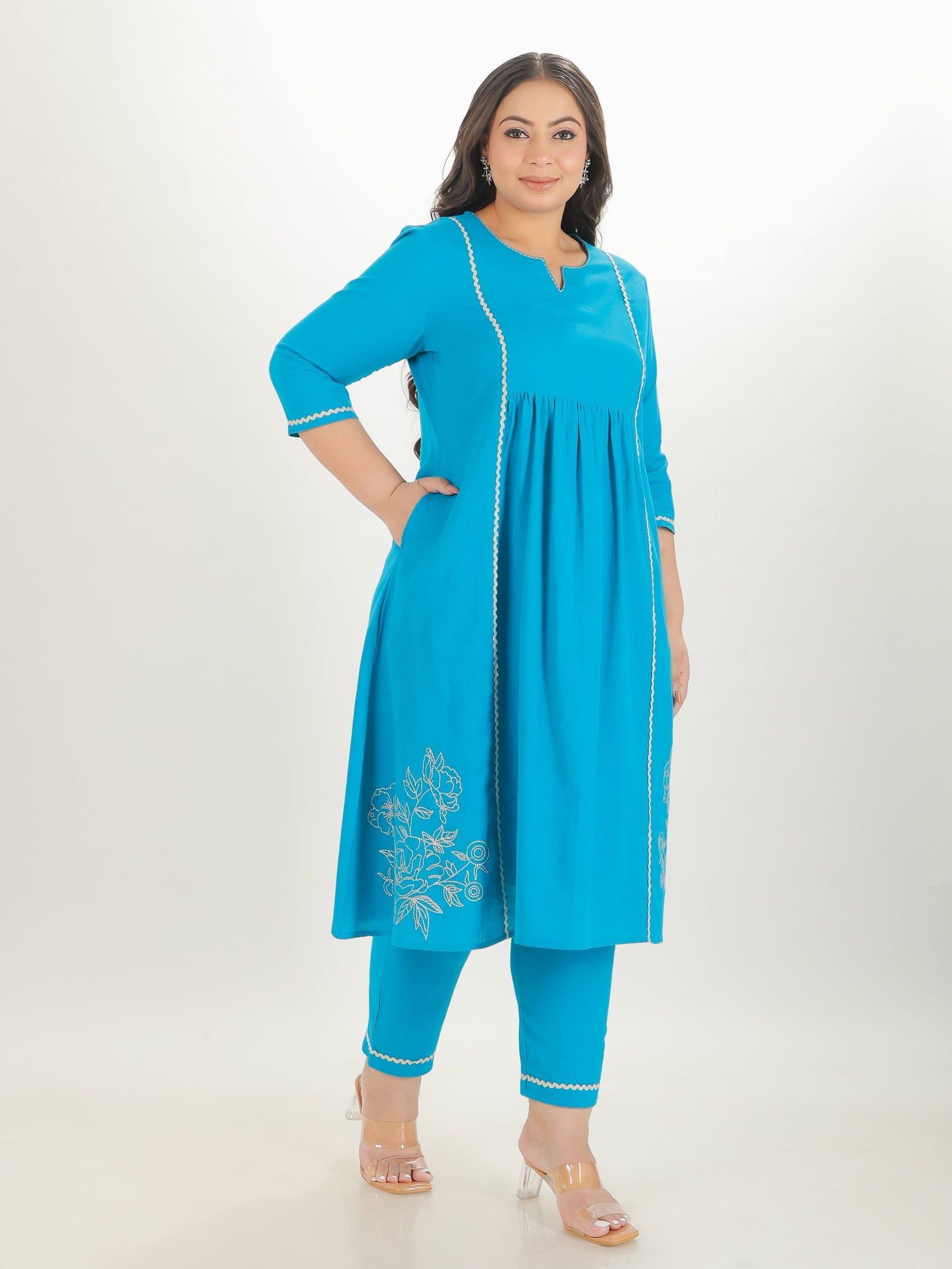 Linen Cotton Solid Kurta