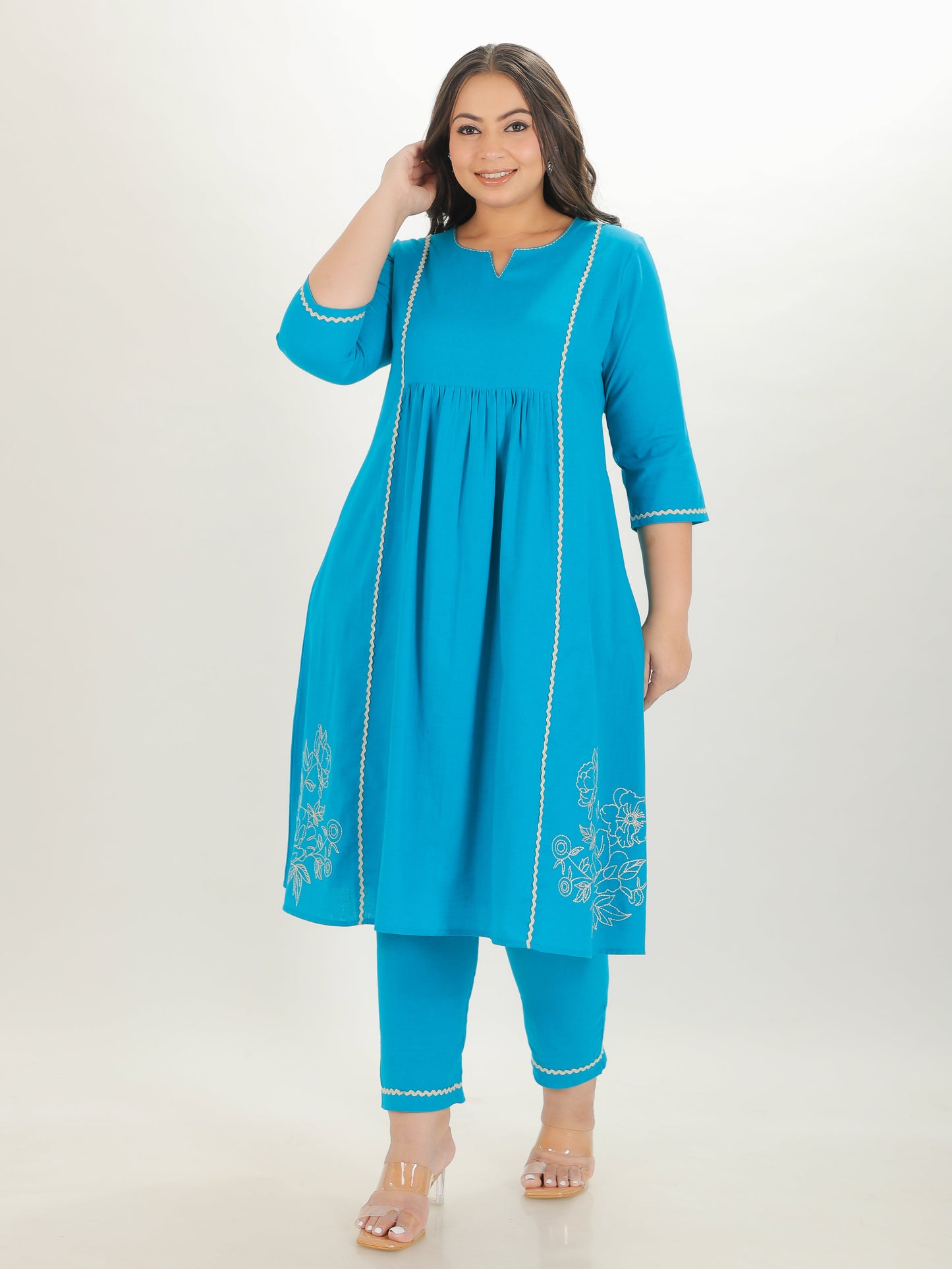 Linen Cotton Solid Kurta