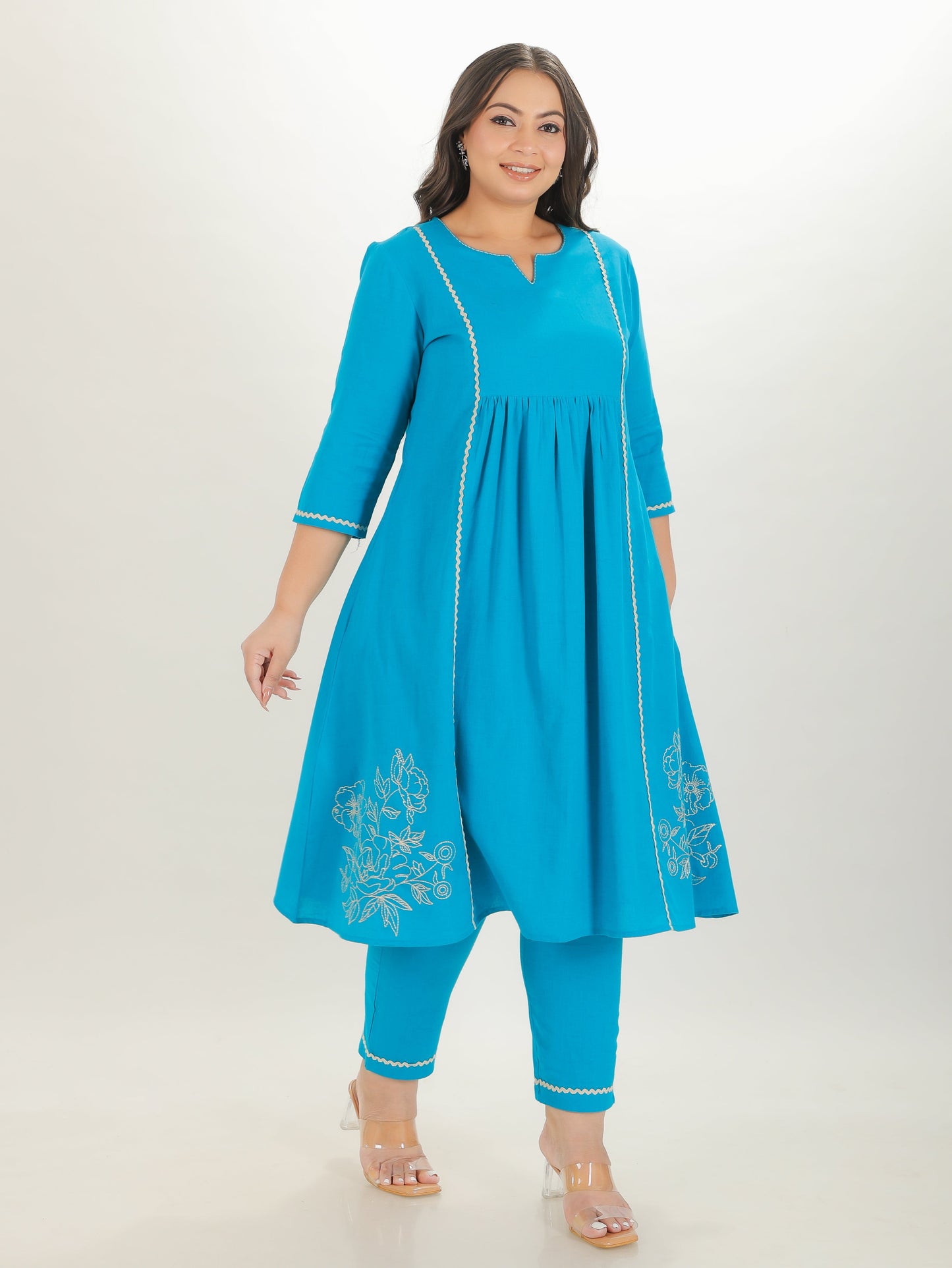 Linen Cotton Solid Kurta