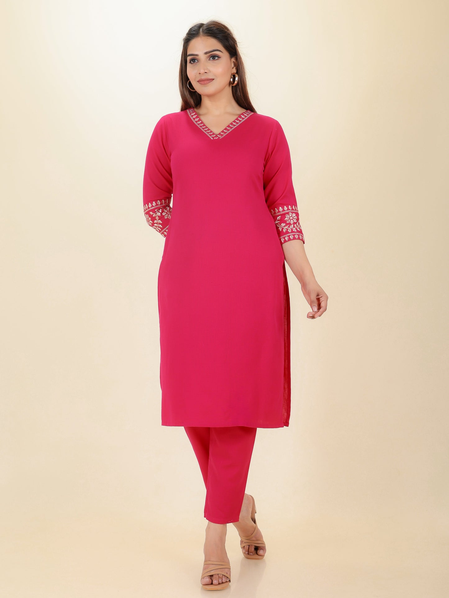 Linen Cotton Solid Kurta