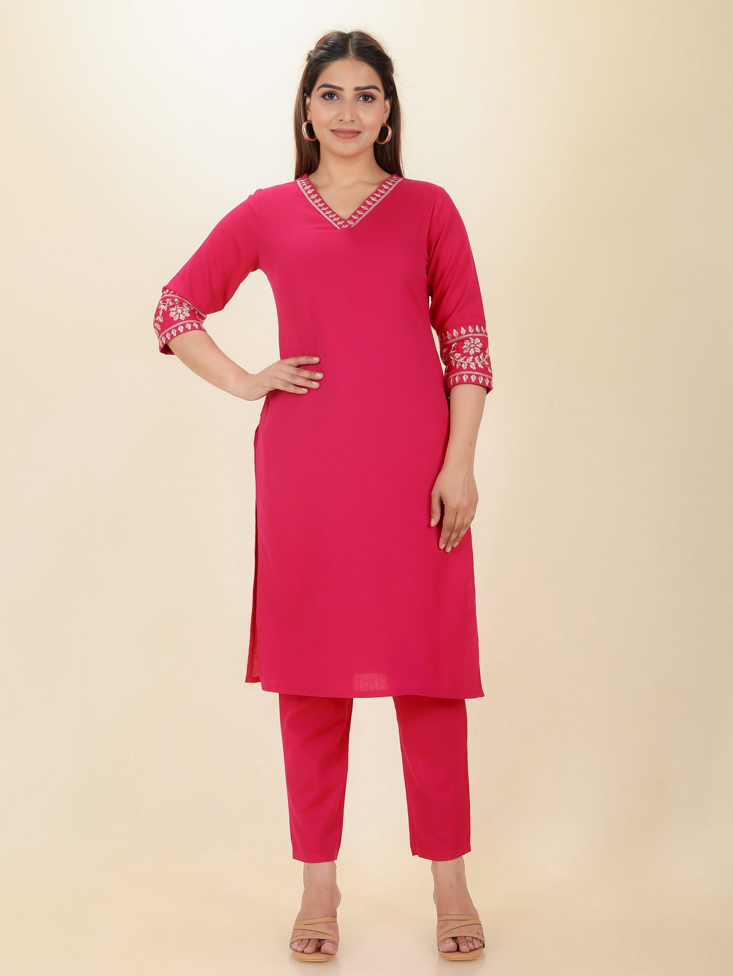 Linen Cotton Solid Kurta