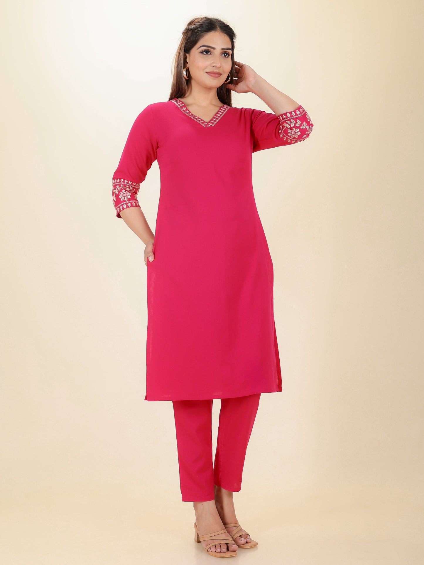 Linen Cotton Solid Kurta