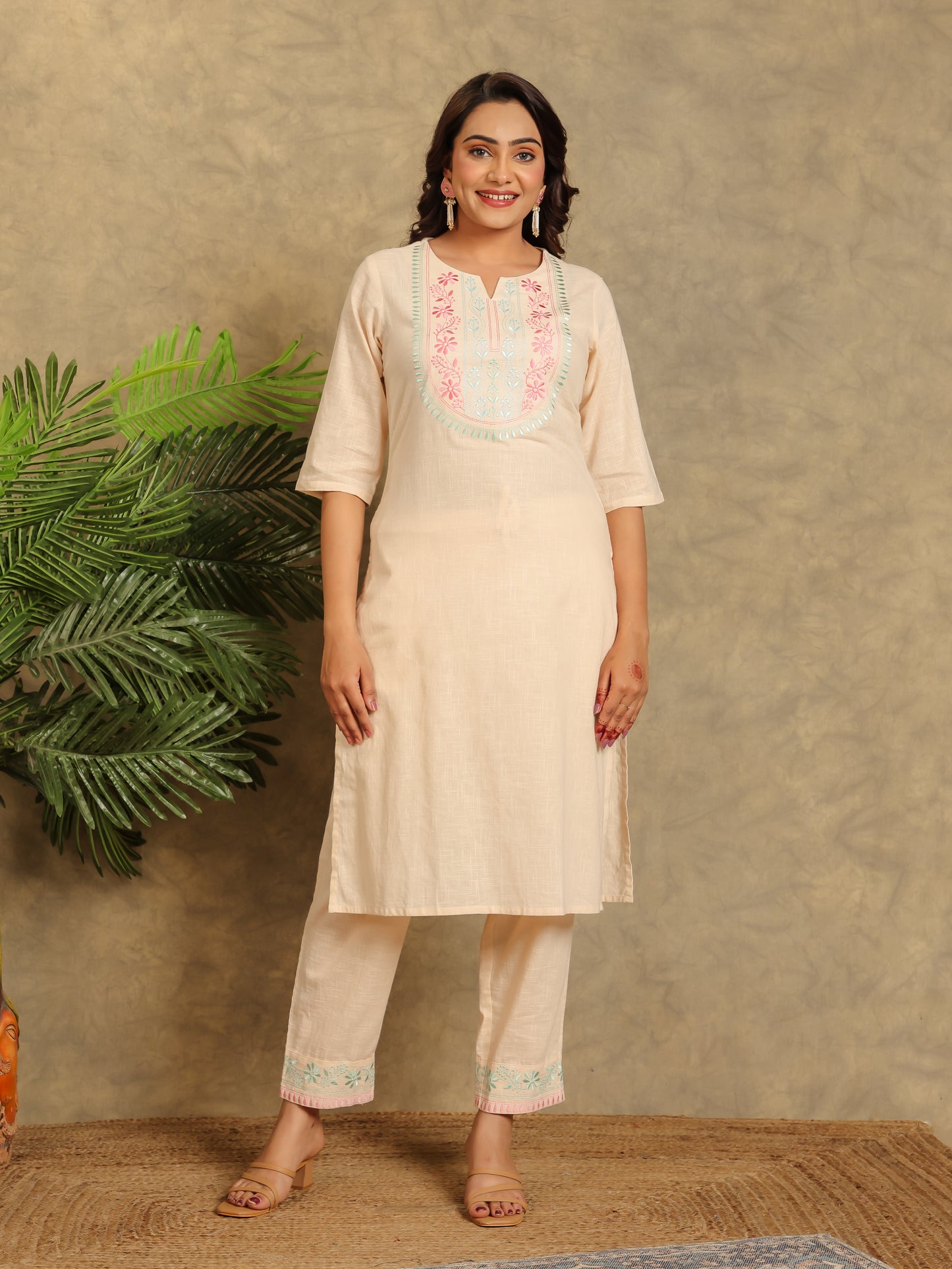 Khadi Cotton Solid Kurta