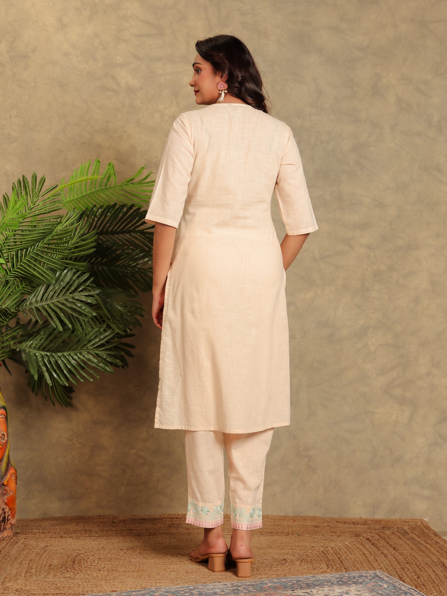 Khadi Cotton Solid Kurta