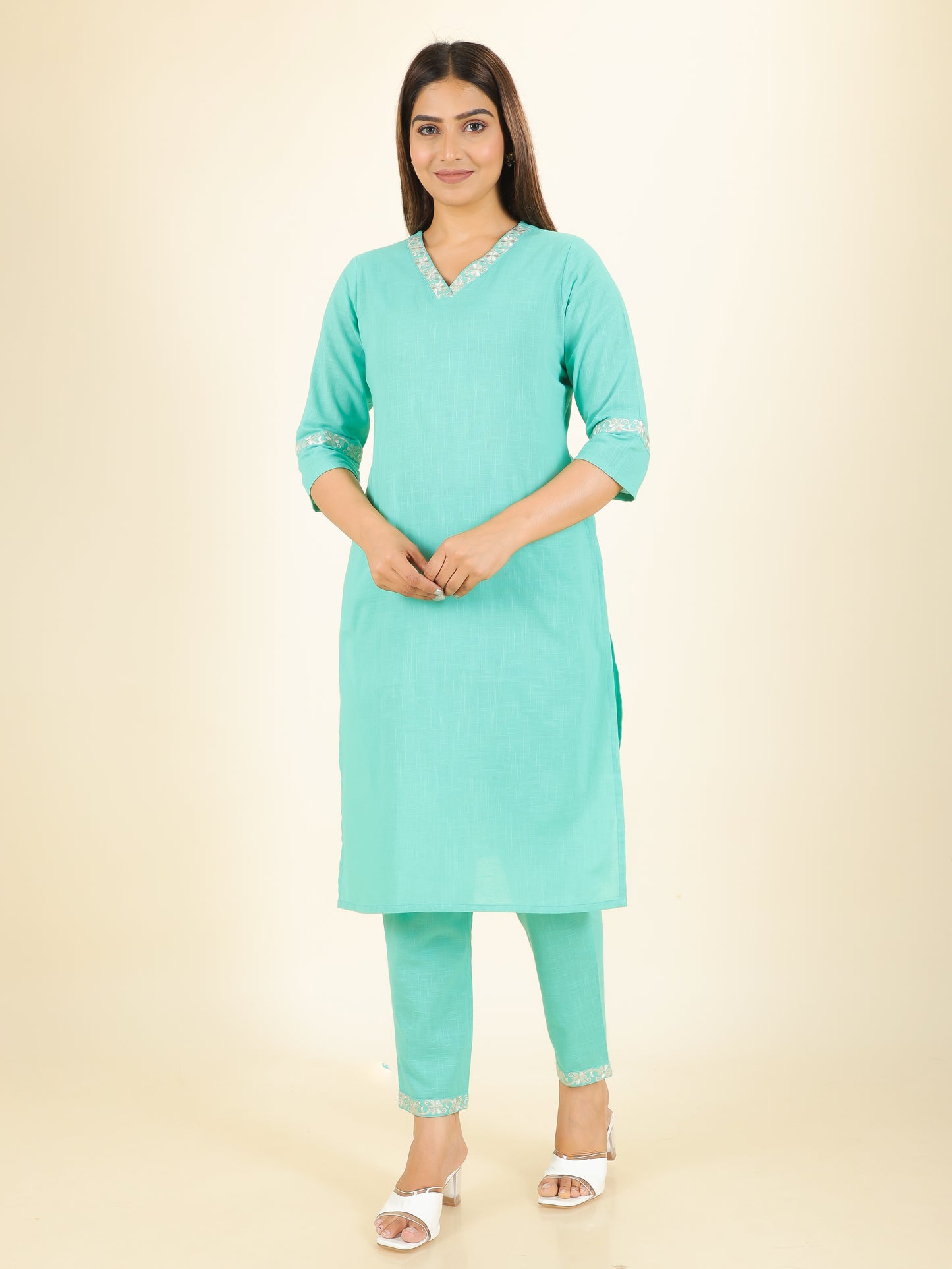 Khadi Cotton Solid Kurta