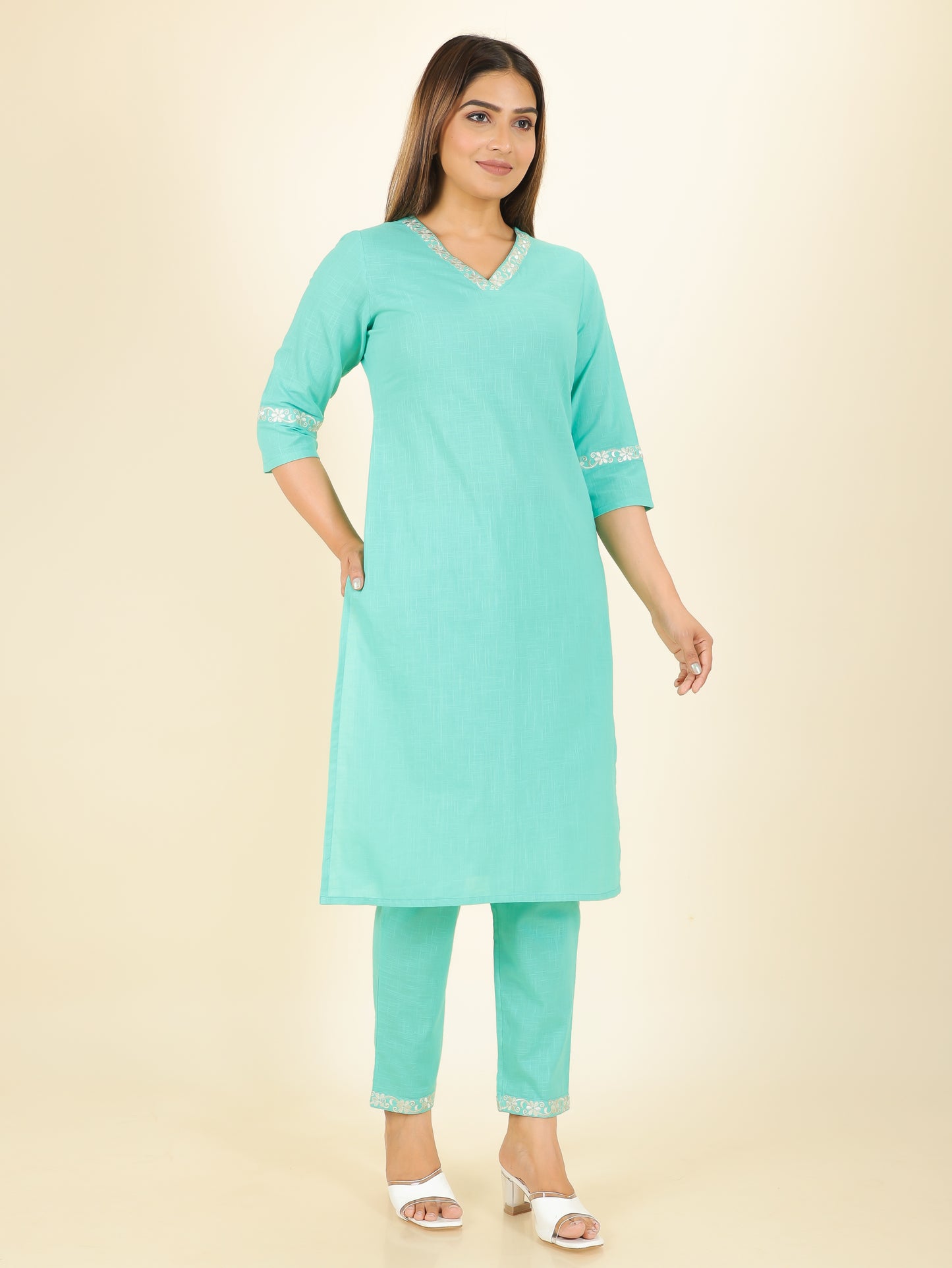 Khadi Cotton Solid Kurta