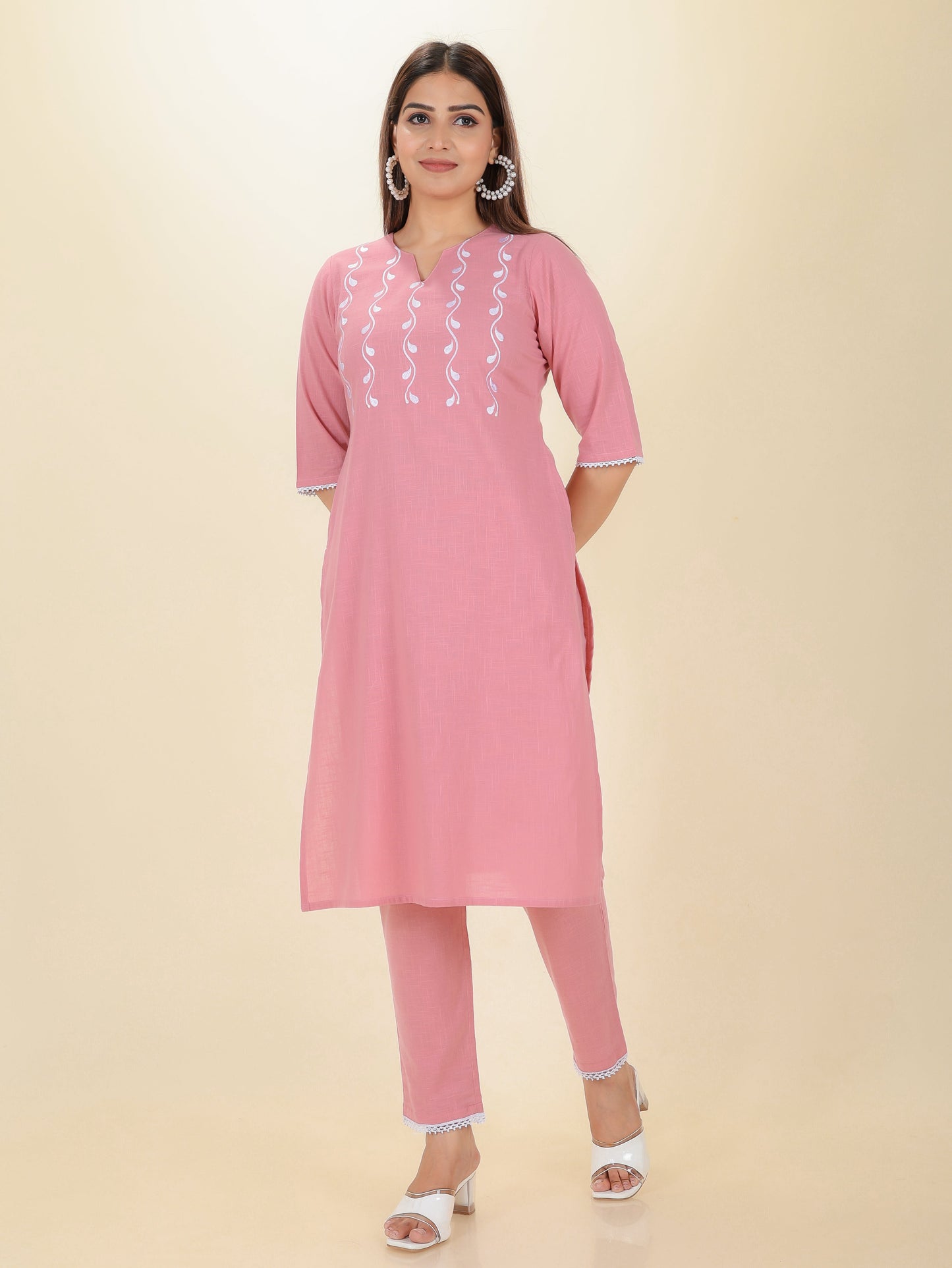 Khadi Cotton Solid Kurta