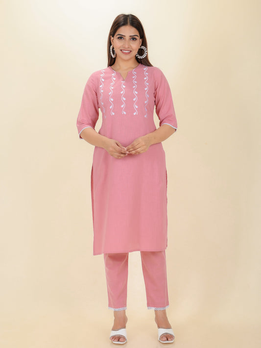 Khadi Cotton Solid Kurta